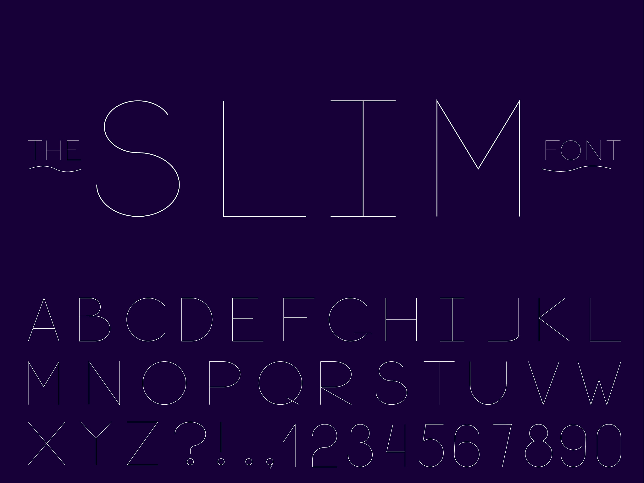 set abstract font and alphabet