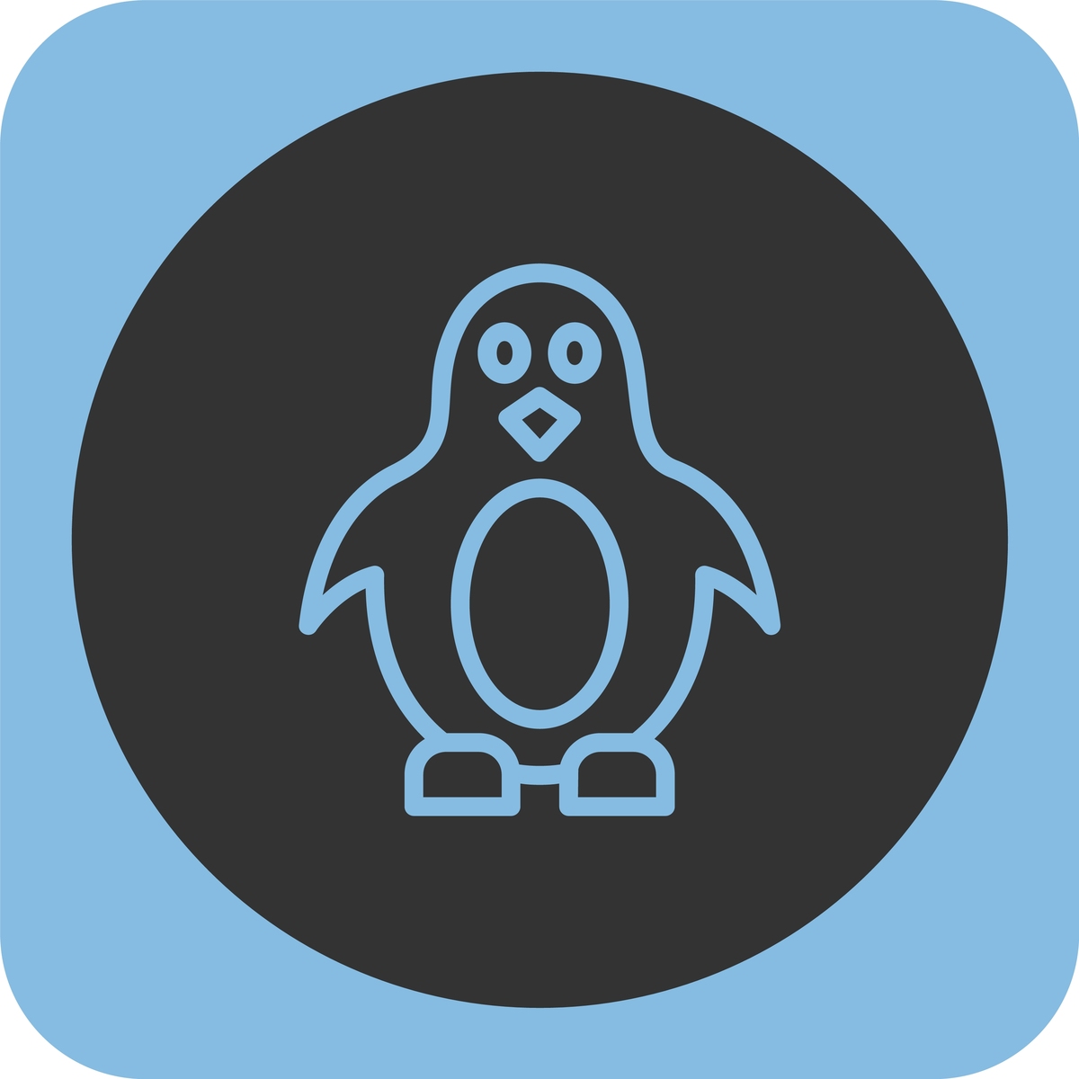 写一个完整的网页有四个大按钮长为200宽为200第一个按钮是纵向由红变白的渐变色背景第二个按钮是QQ的那个企鹅图案第三个按钮是纵向由红变白的渐变色背景加上QQ的那个企鹅图案。第四个按钮是蓝变白的渐变色背景显示文字是功能