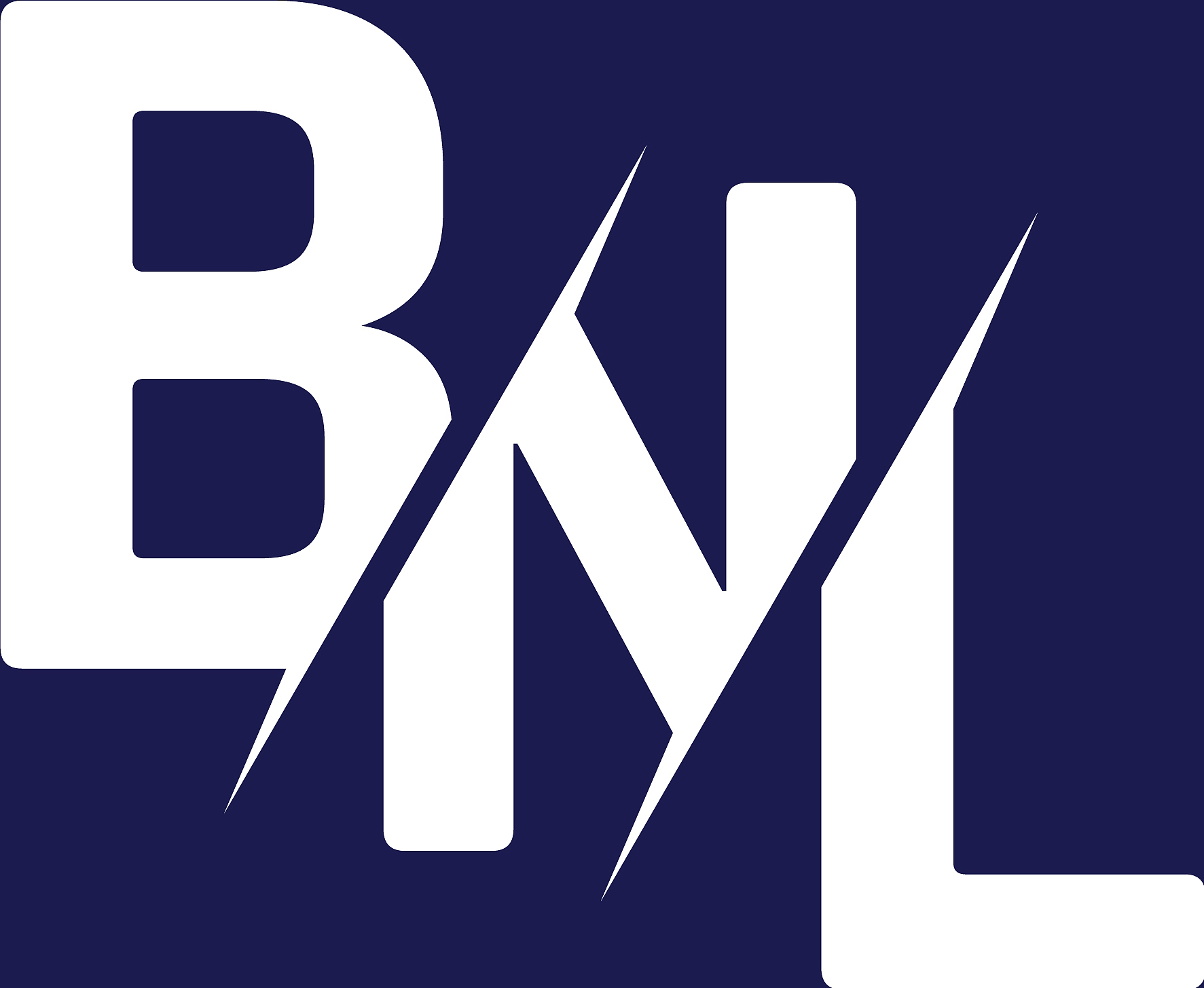 monogram letters initial logo design bnl