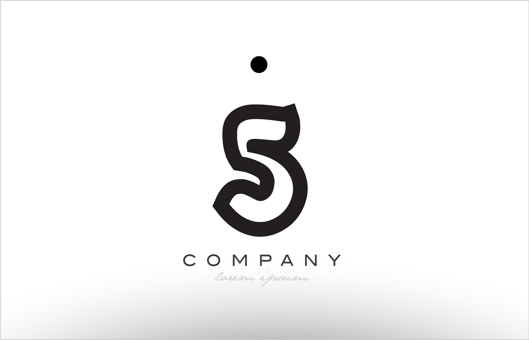 5 number logo icon template design