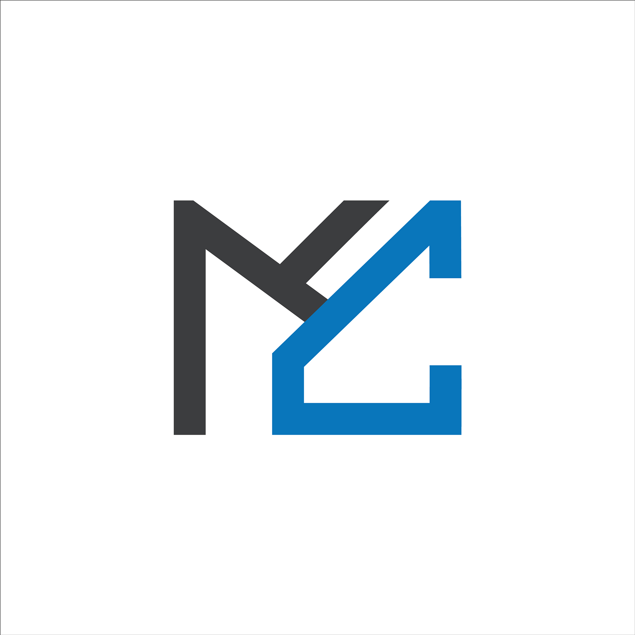 initial letter mc or cm logo design template