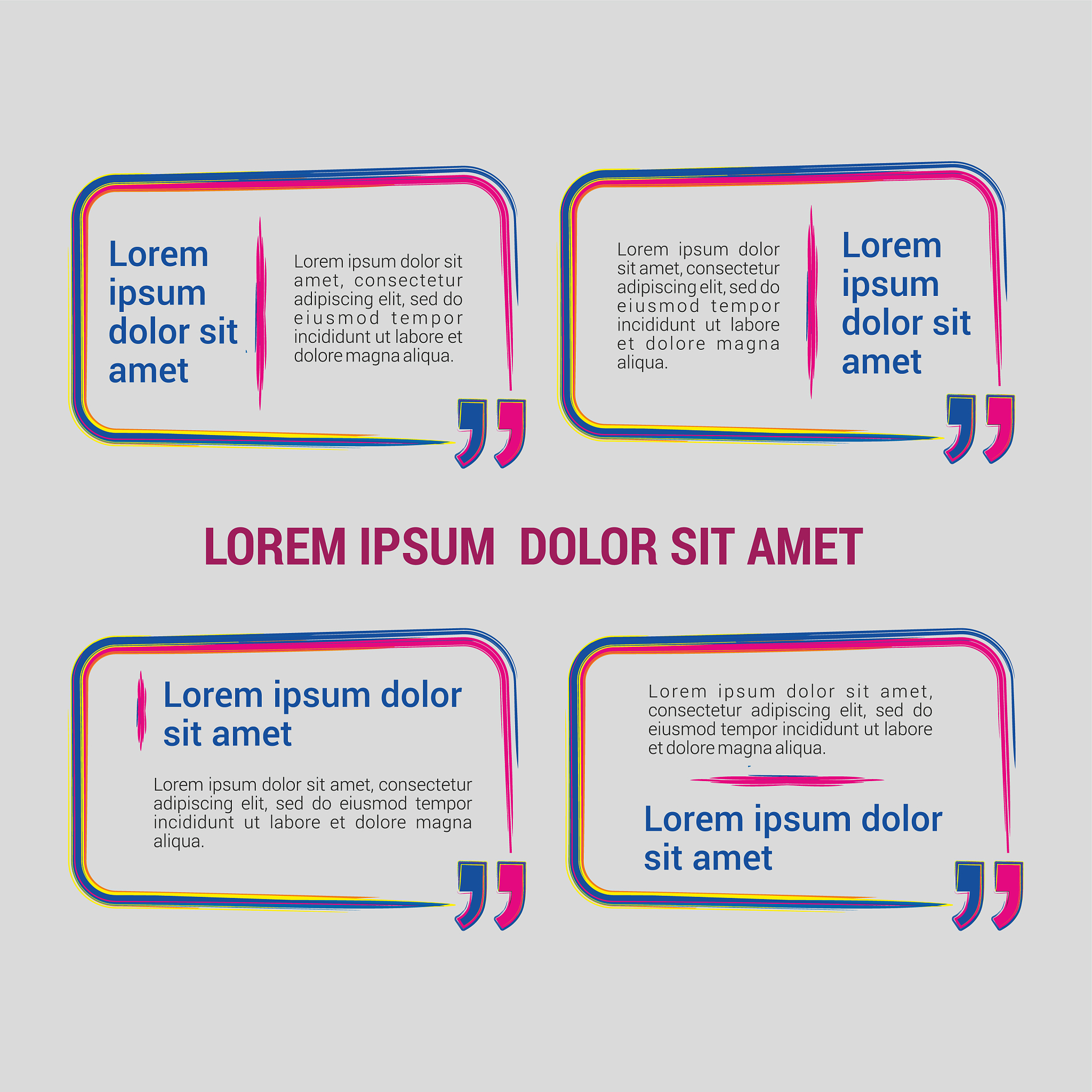 abstract grunge style quotation template