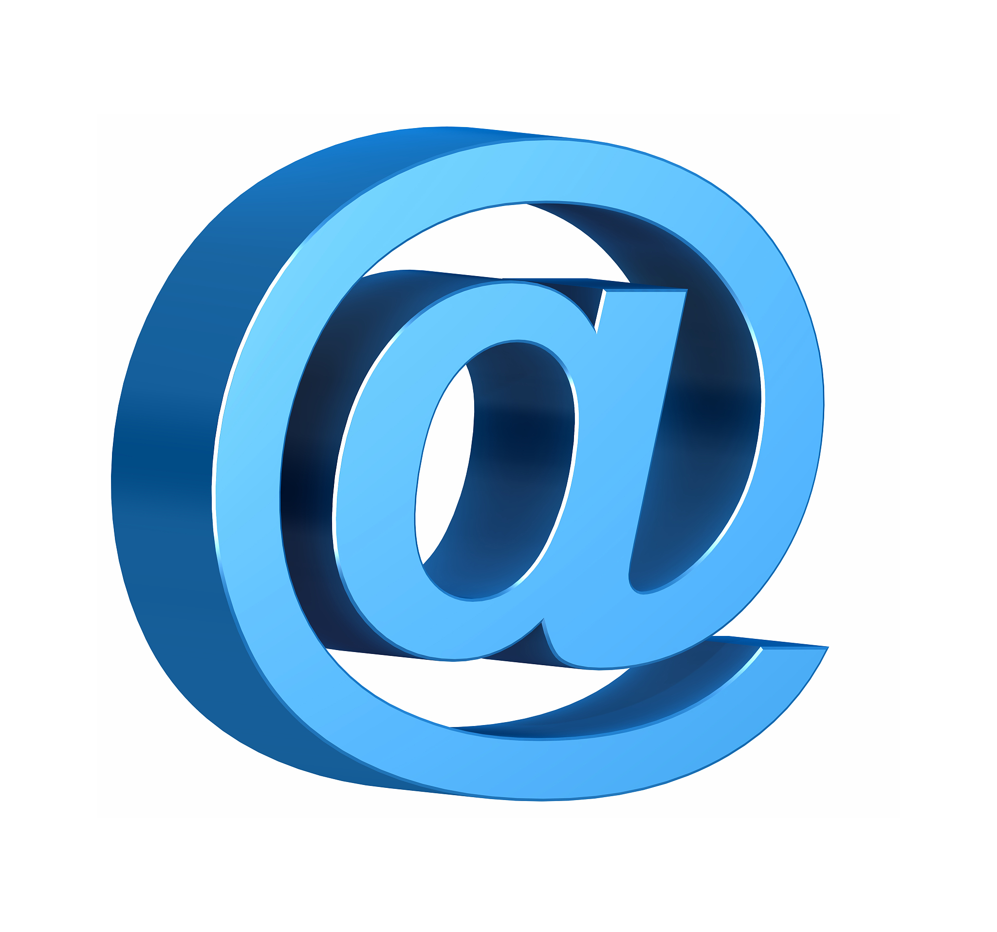 e-mail symbol isolated on white - 3d render