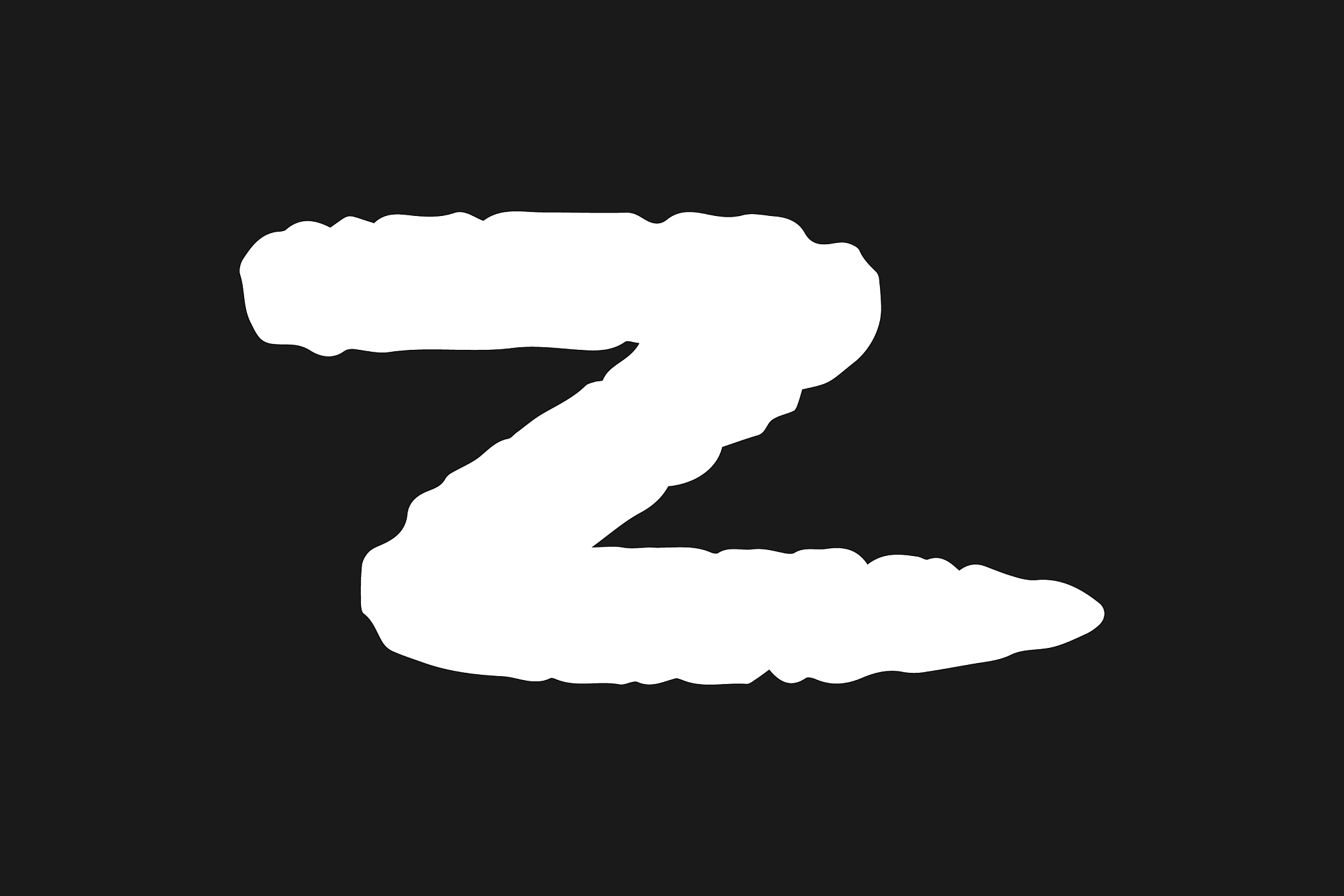 dodle letter z icon isolated on white for design