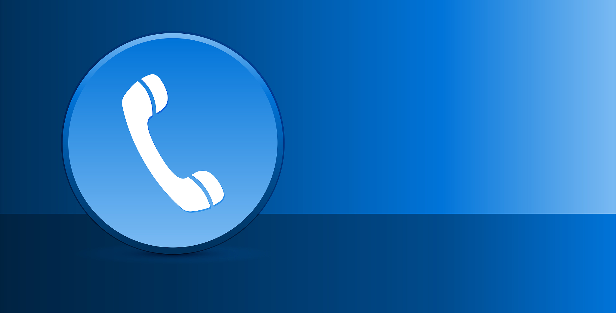 phone icon glassy modern blue button abstract background