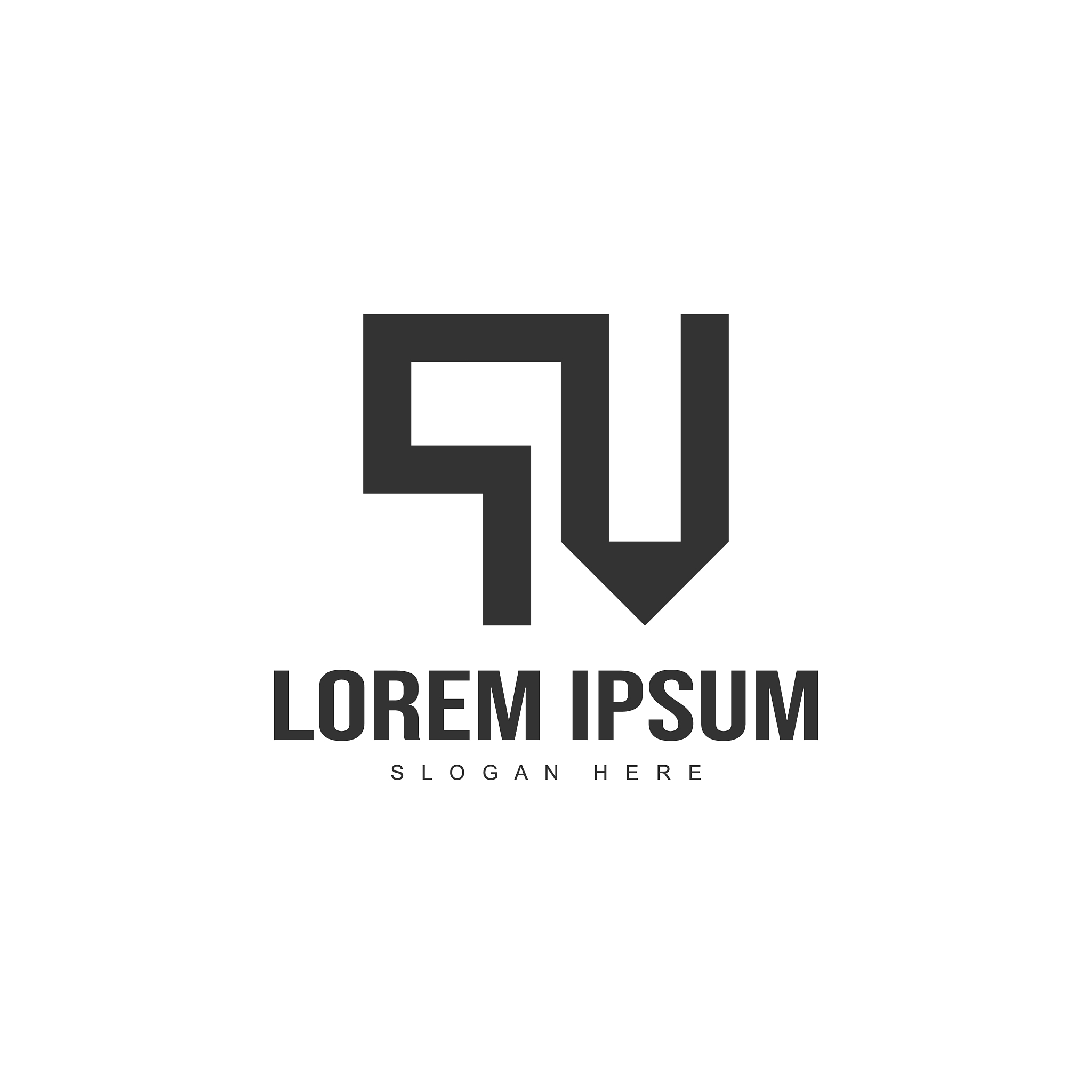 initial letter logo template minimalist letter
