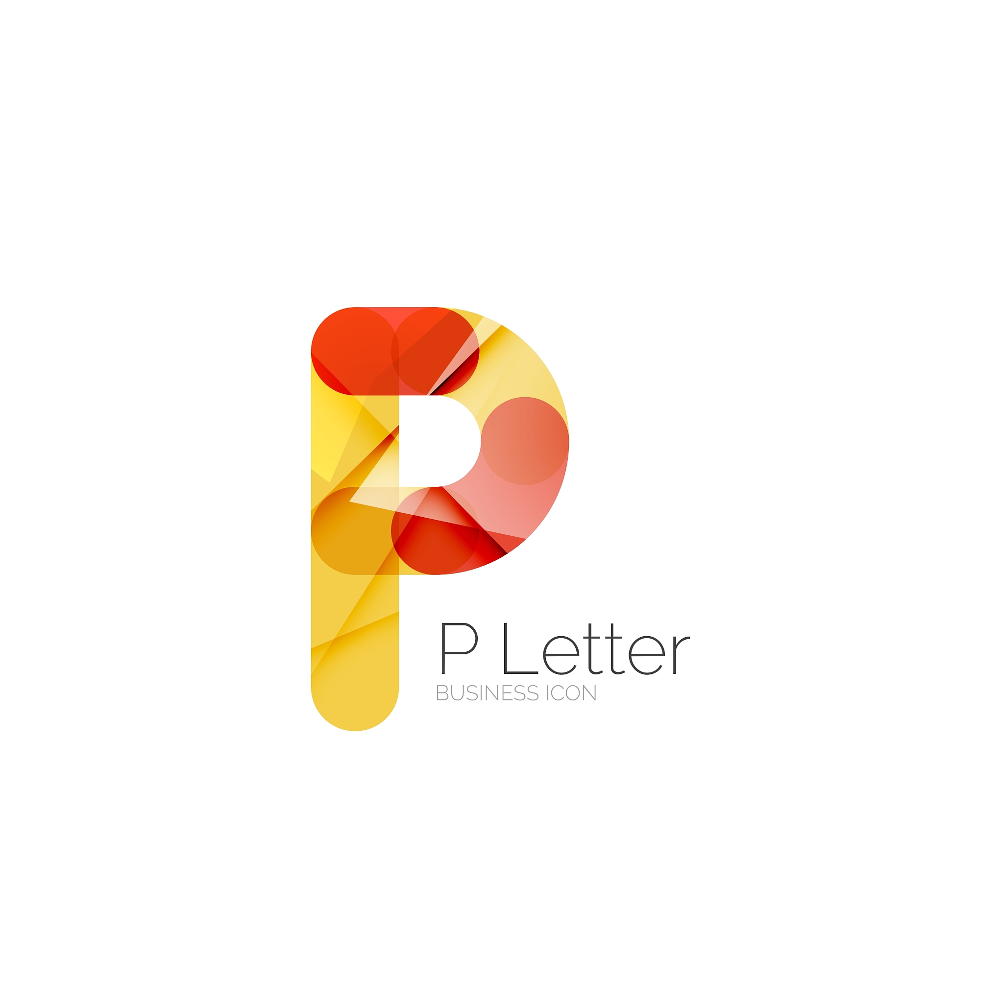 minimal p font or letter logo design