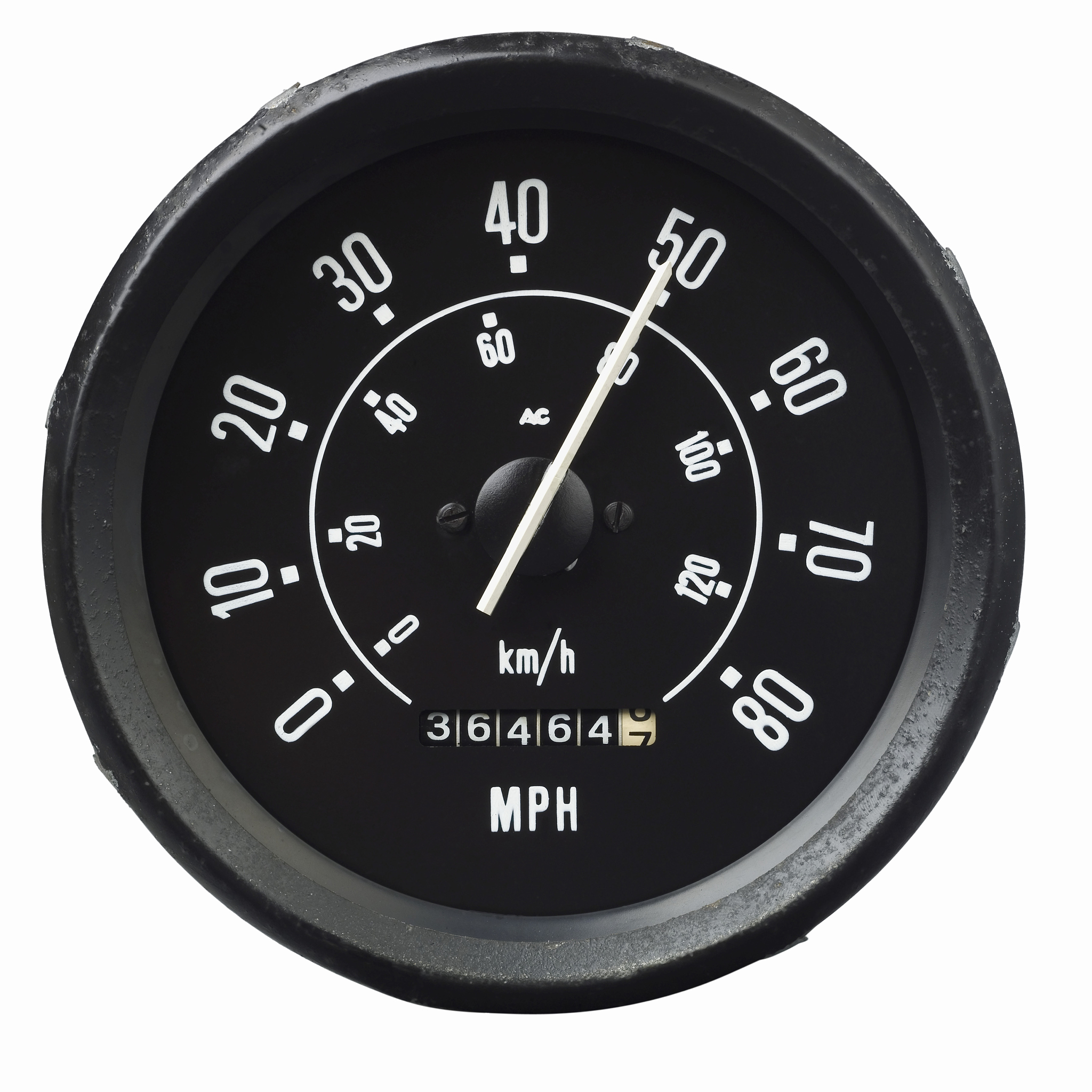 close up of a speedometer