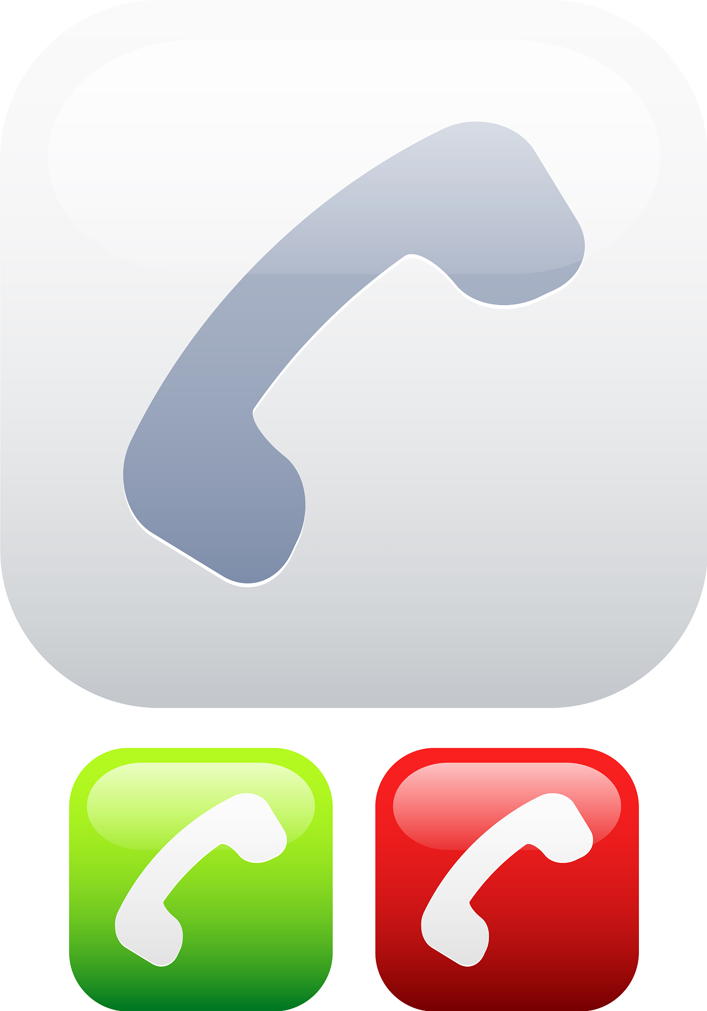reciever icons pick up end call or online offline
