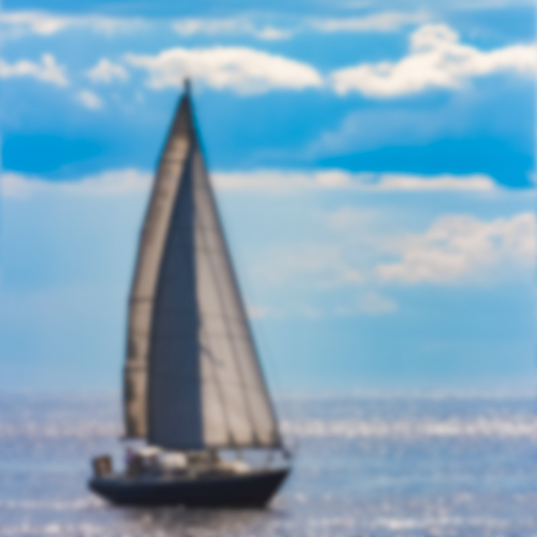 blue sailboat - blurred image