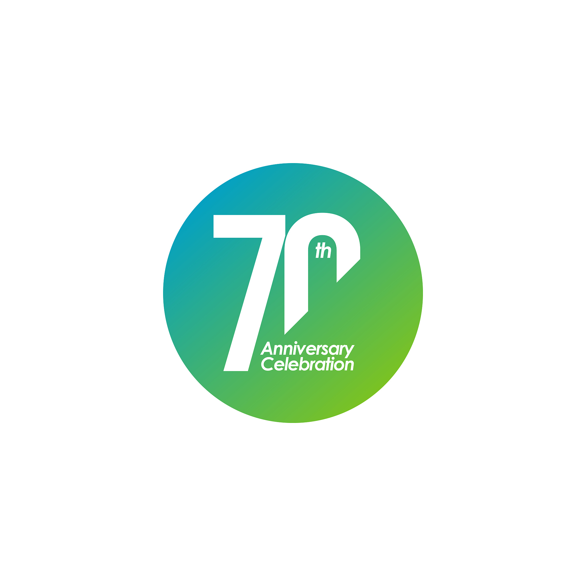 70 year anniversary vector template. design for your celebration