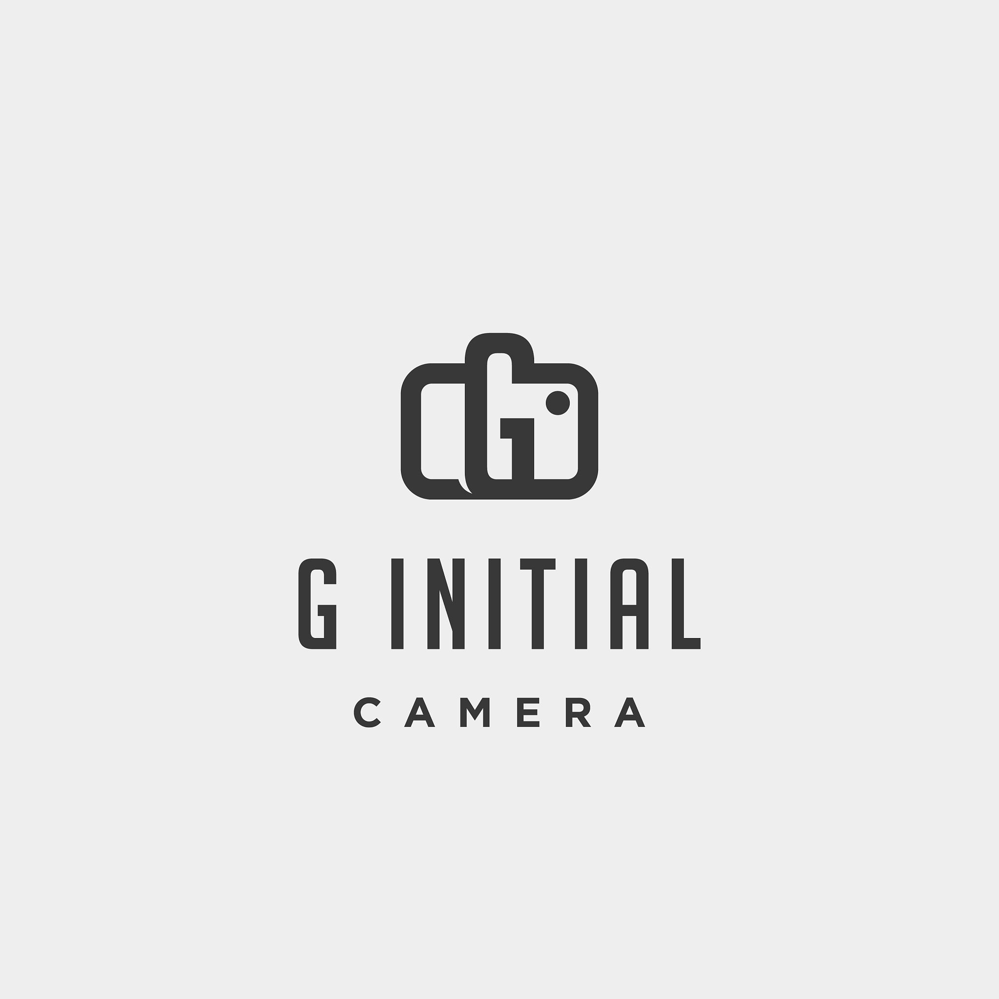 g initial photography logo template design