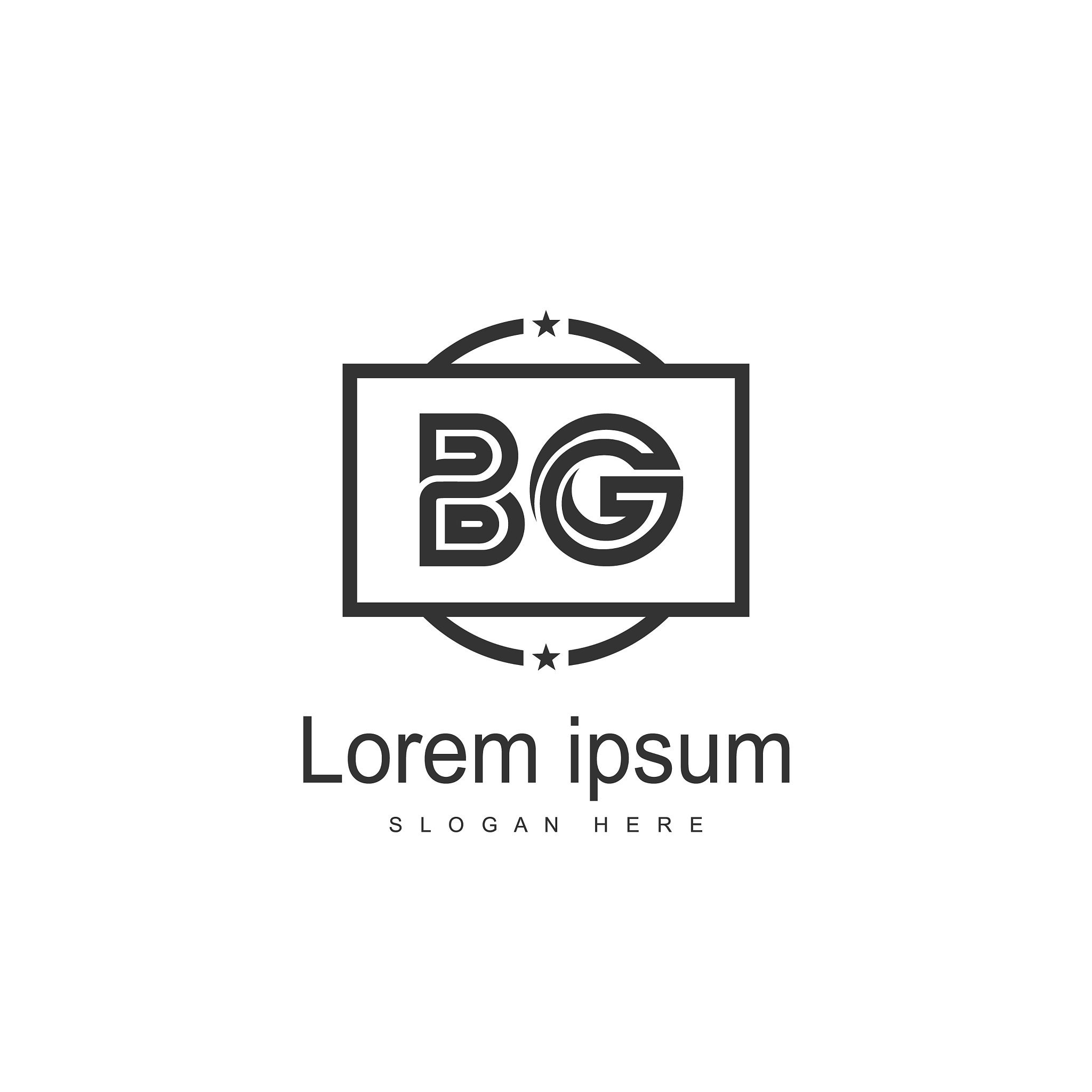 letter logo bg template design