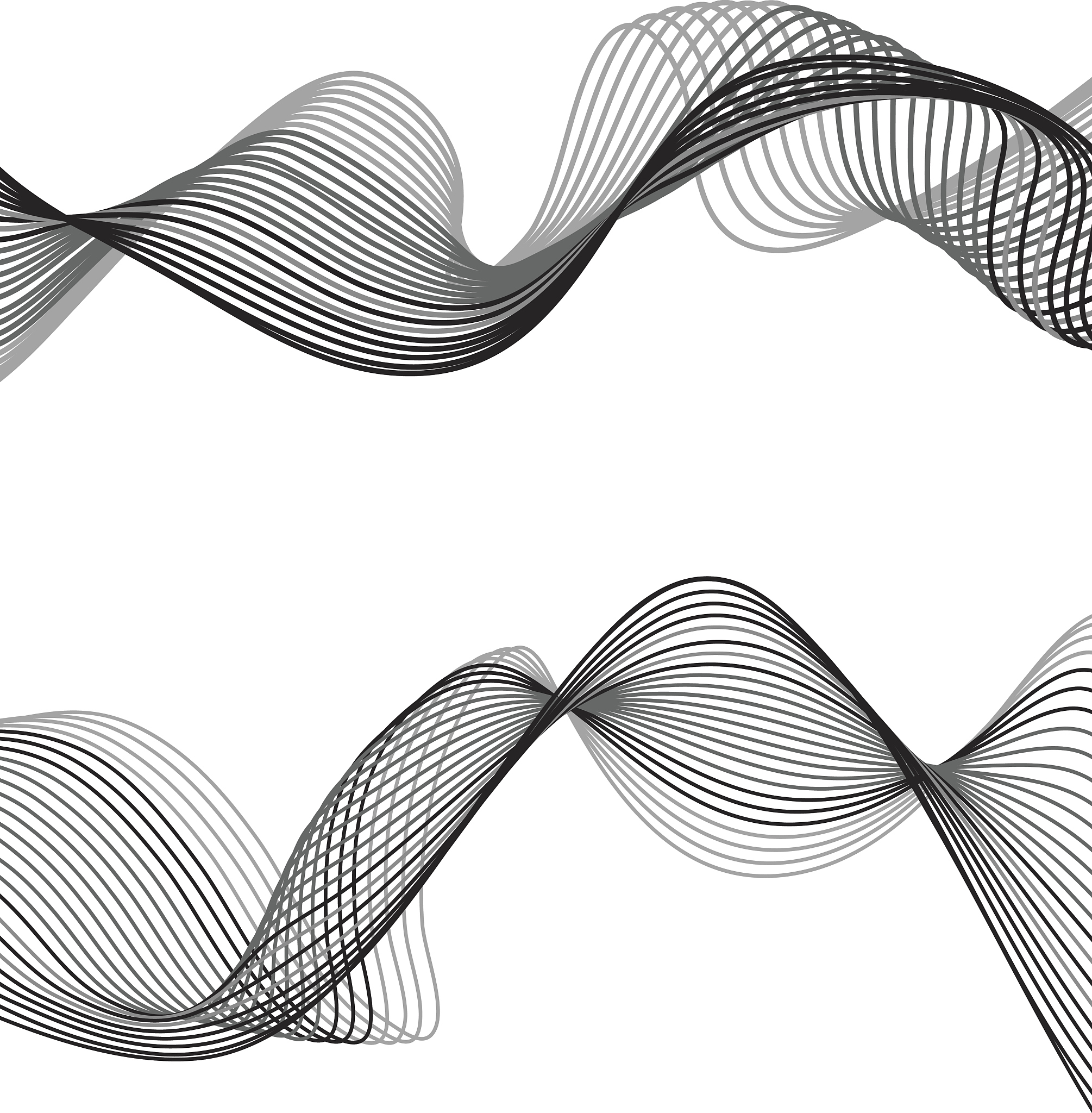 curved lines background white and grey and black vector