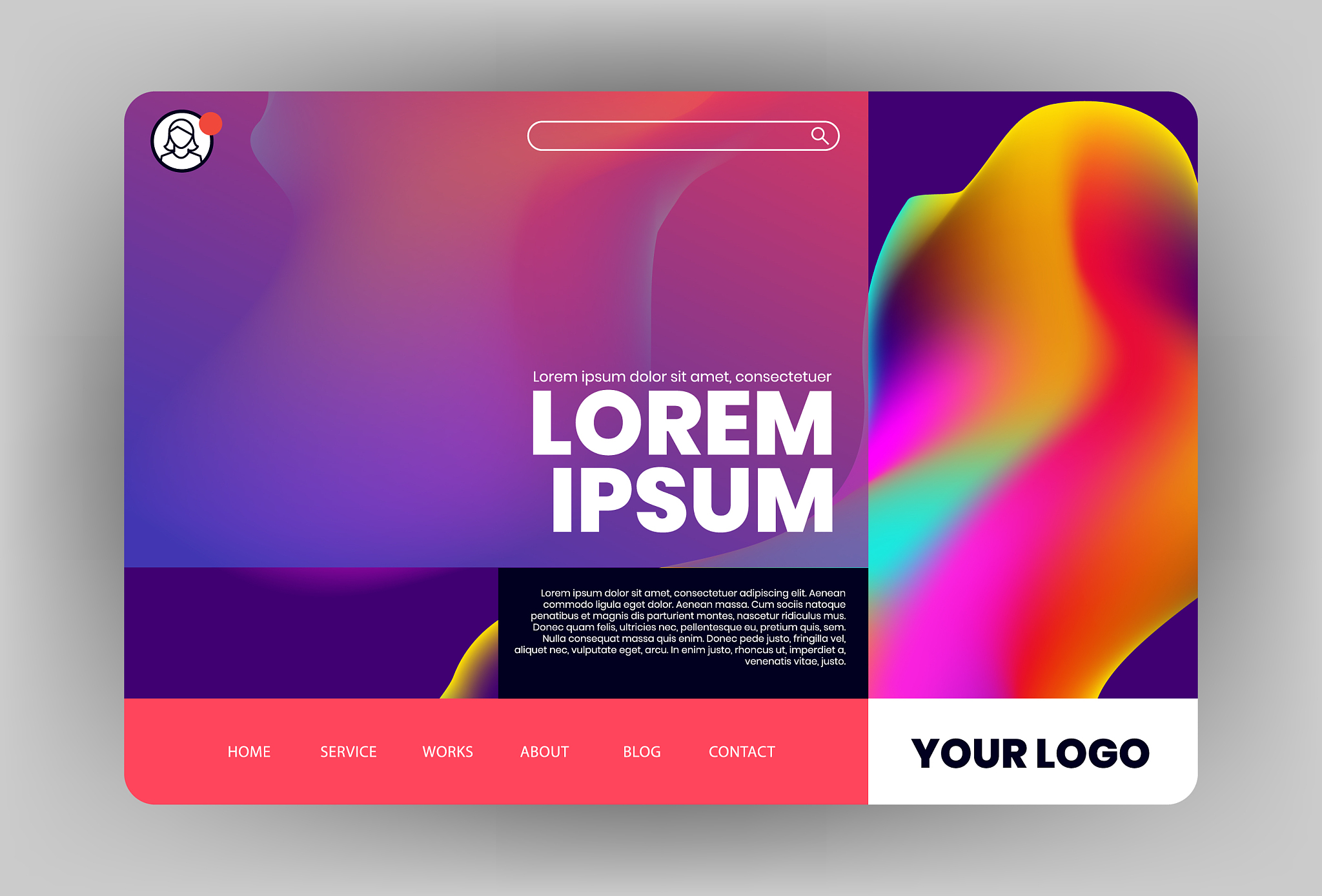 modern website template design