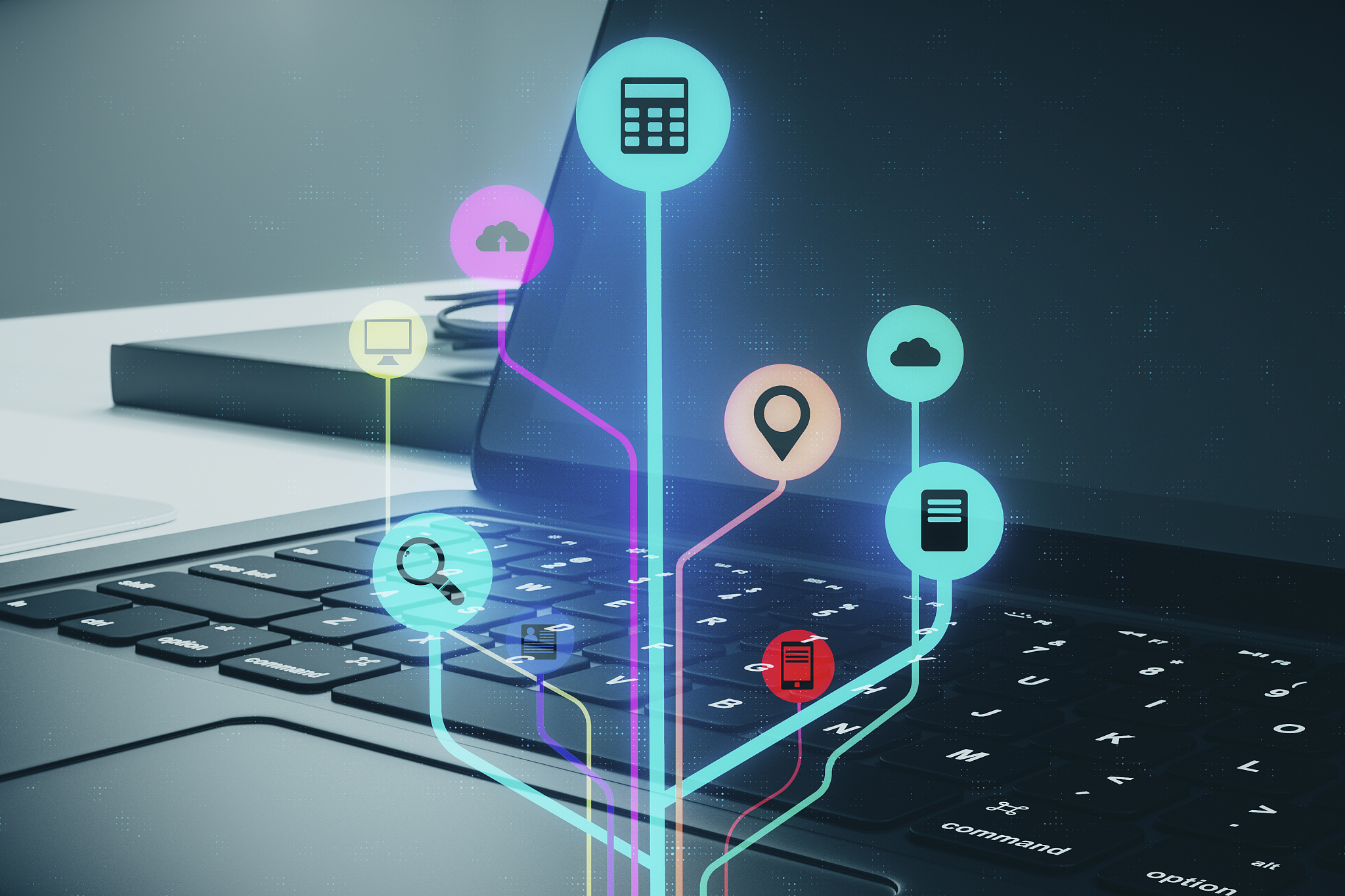 social media and communication concept