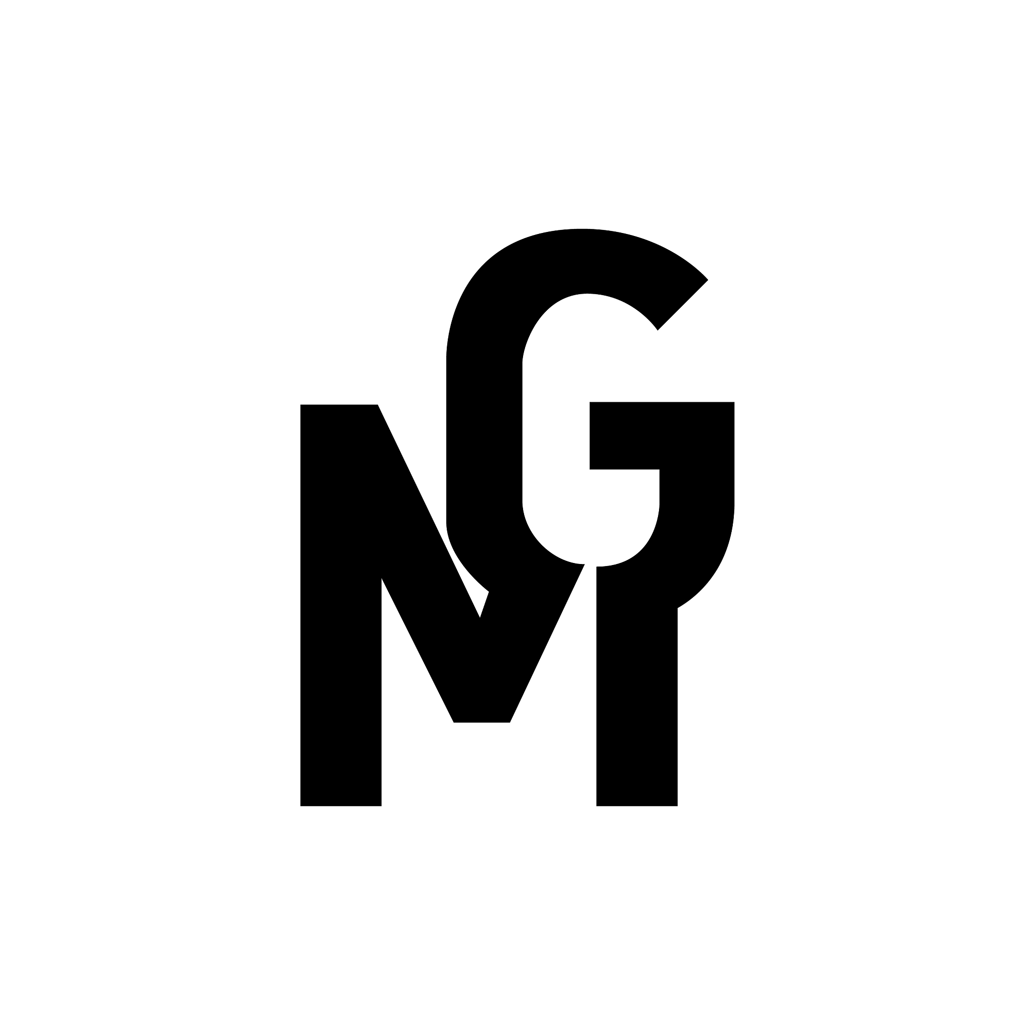 mg letter logo design initial letters mg logo