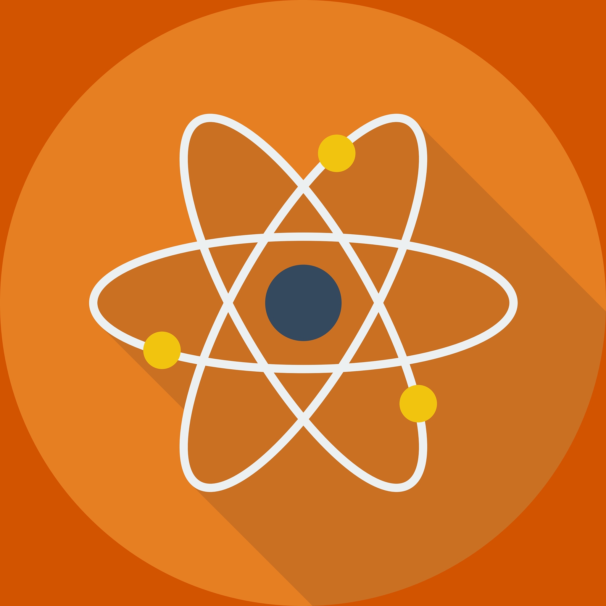 education flat icon atom