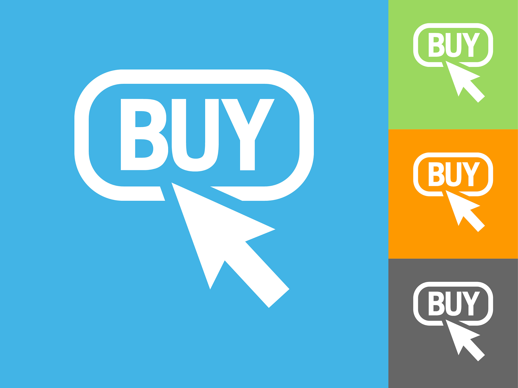 buy  flat icon on blue background