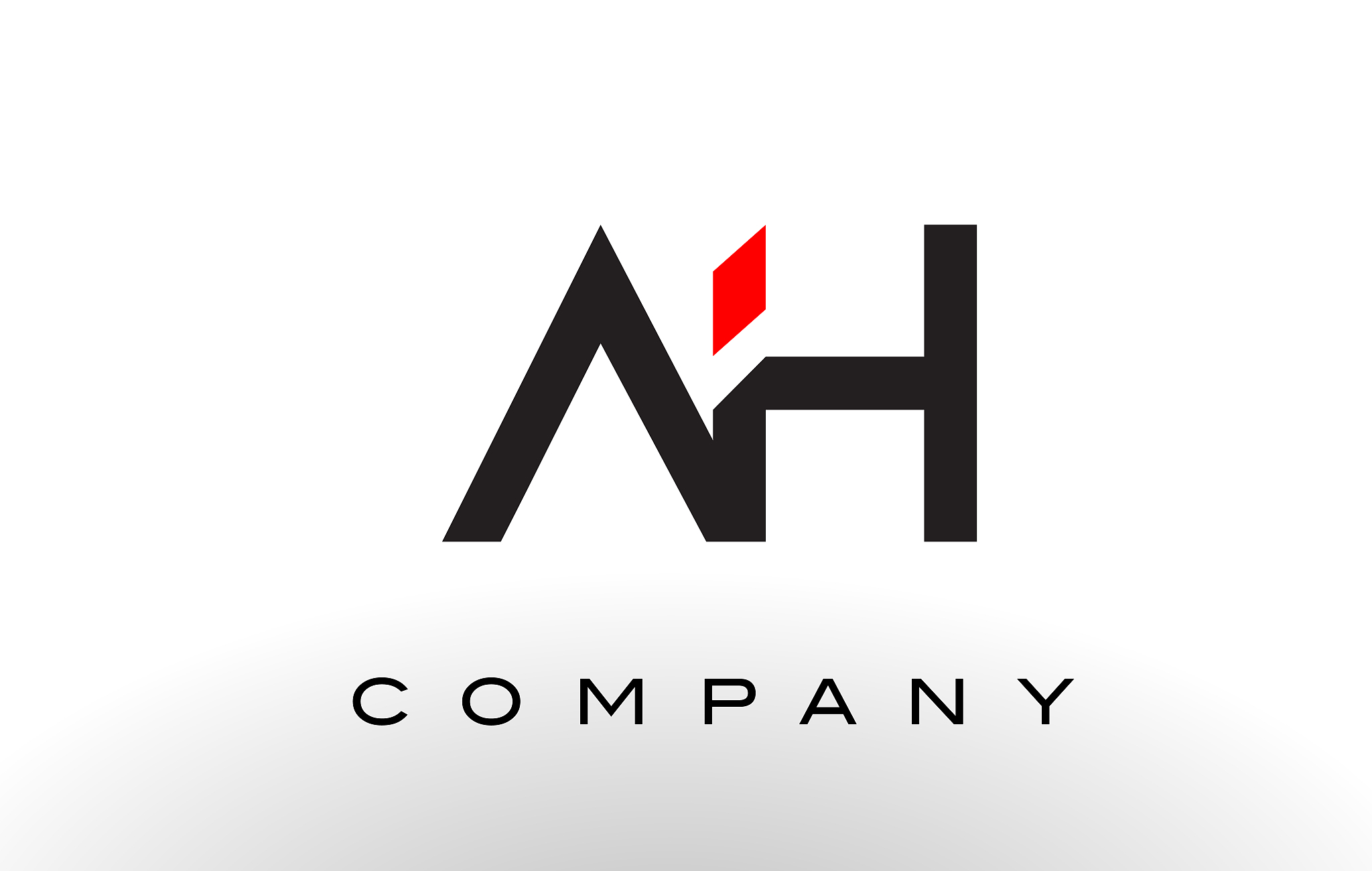 ah logo letter design