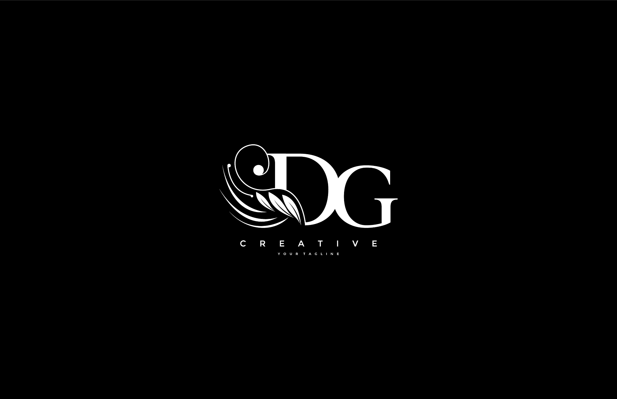 initial dg letter luxury beauty flourishes