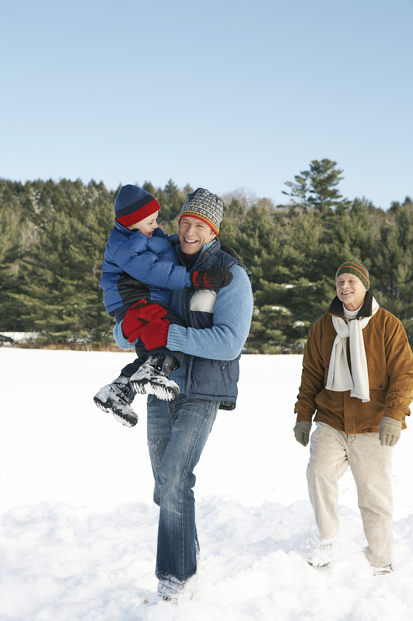 two men and boy