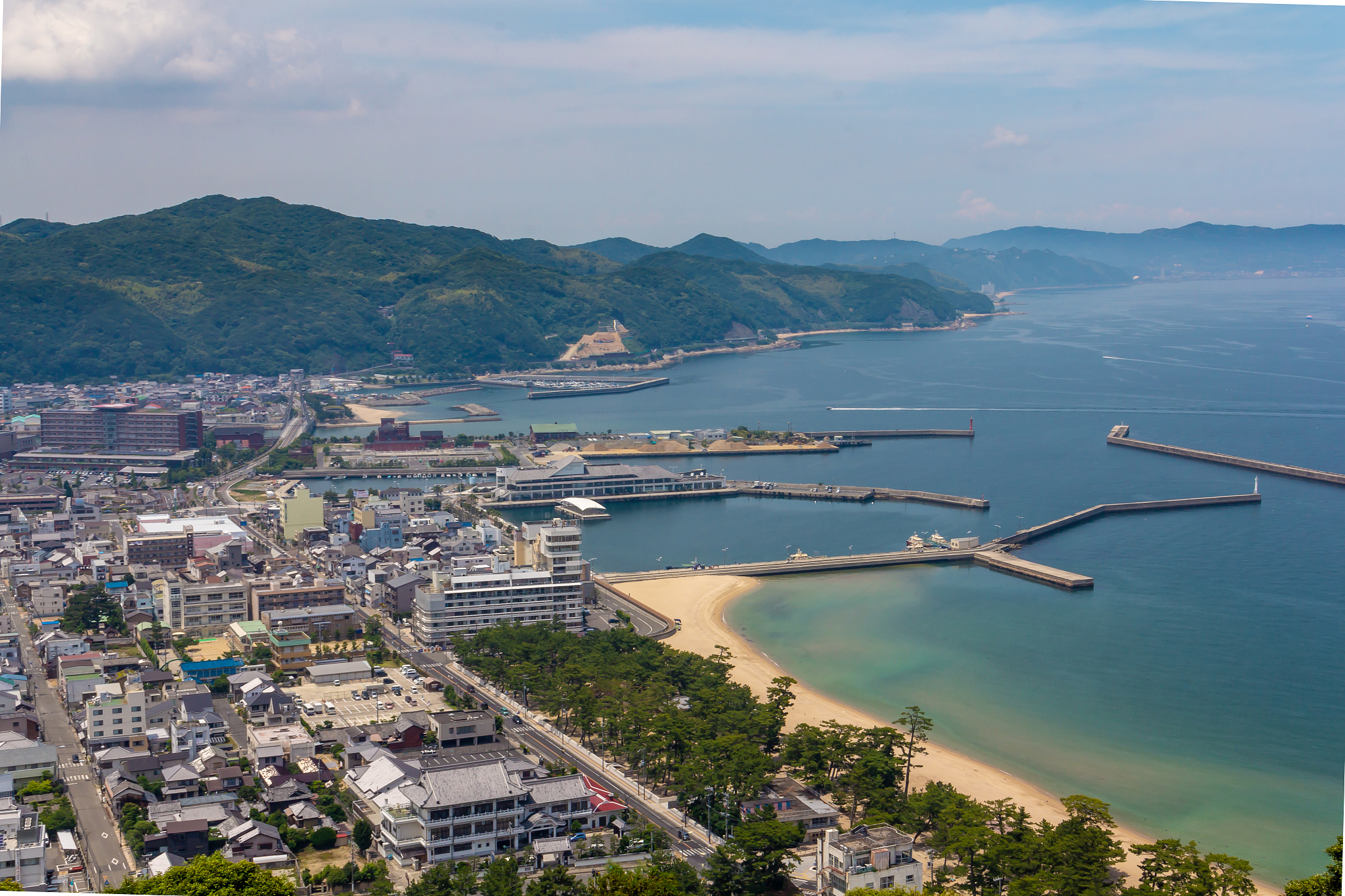 townscape and scenery of awaji island sumoto city