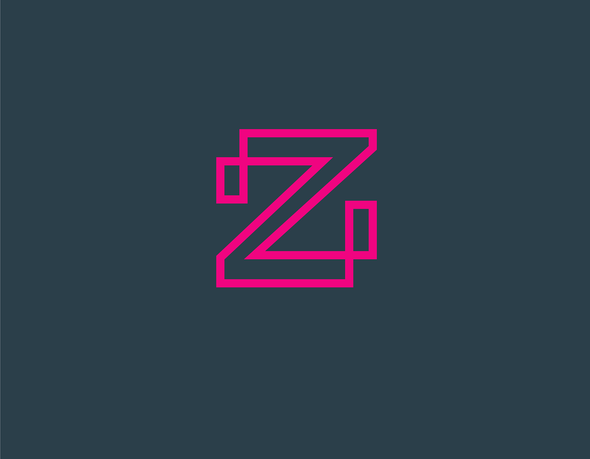 creative linear pink logo icon letter z for your