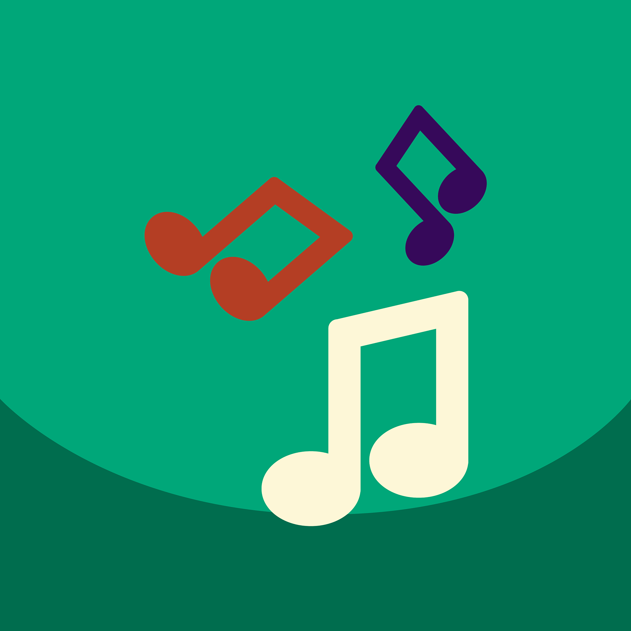 flat icon design collection music note