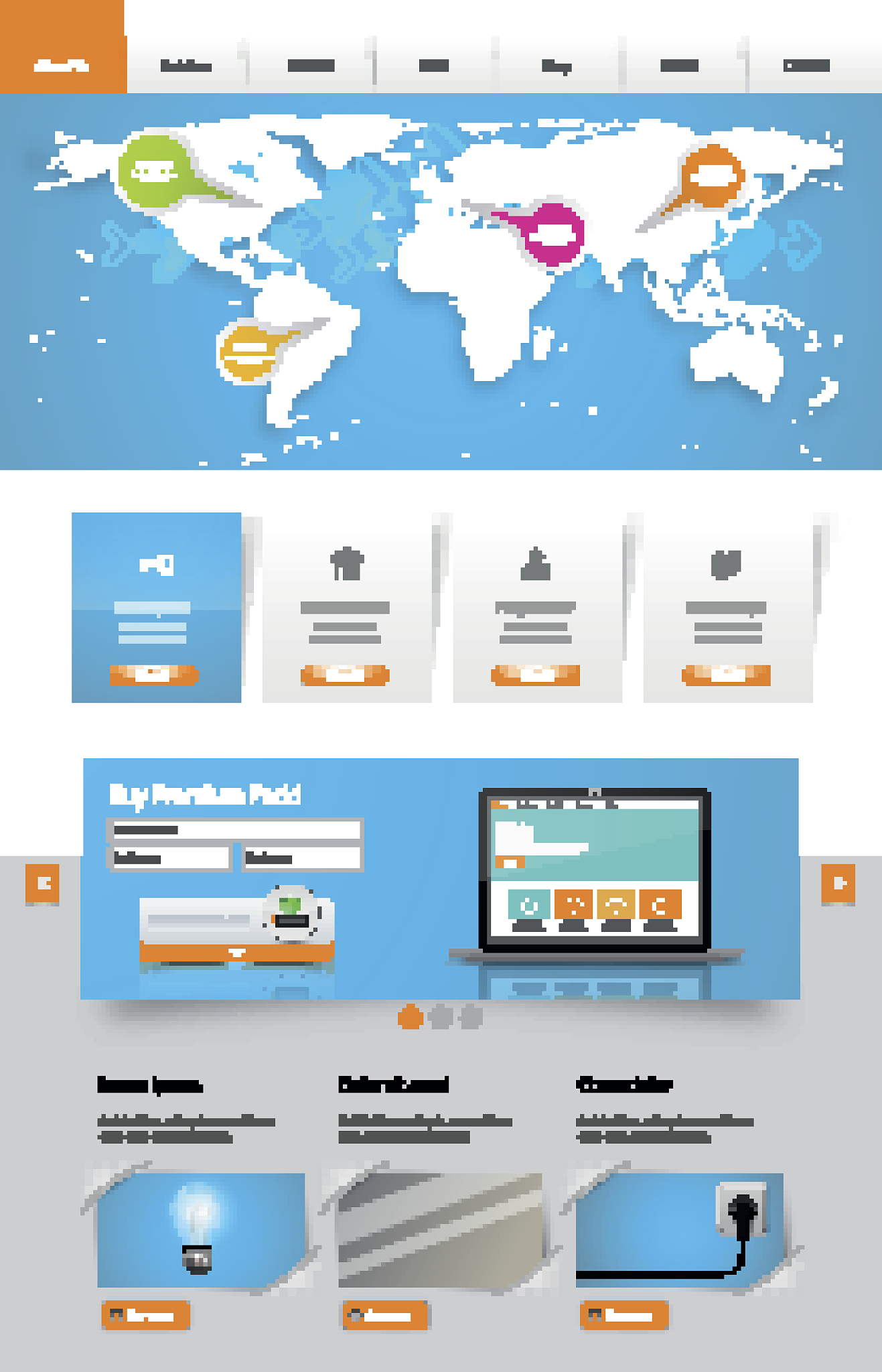 one page website template design