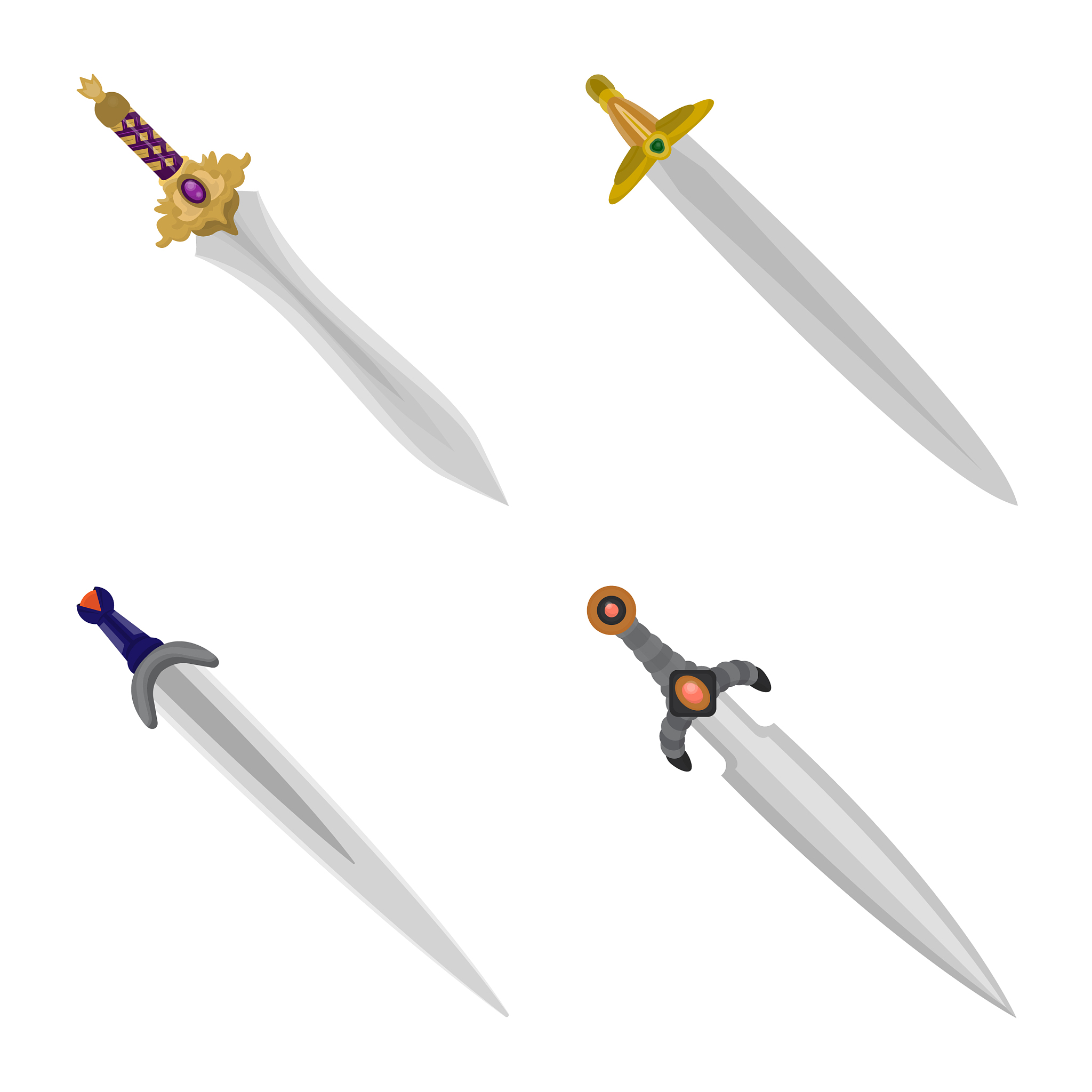 design sword and dagger icon collection