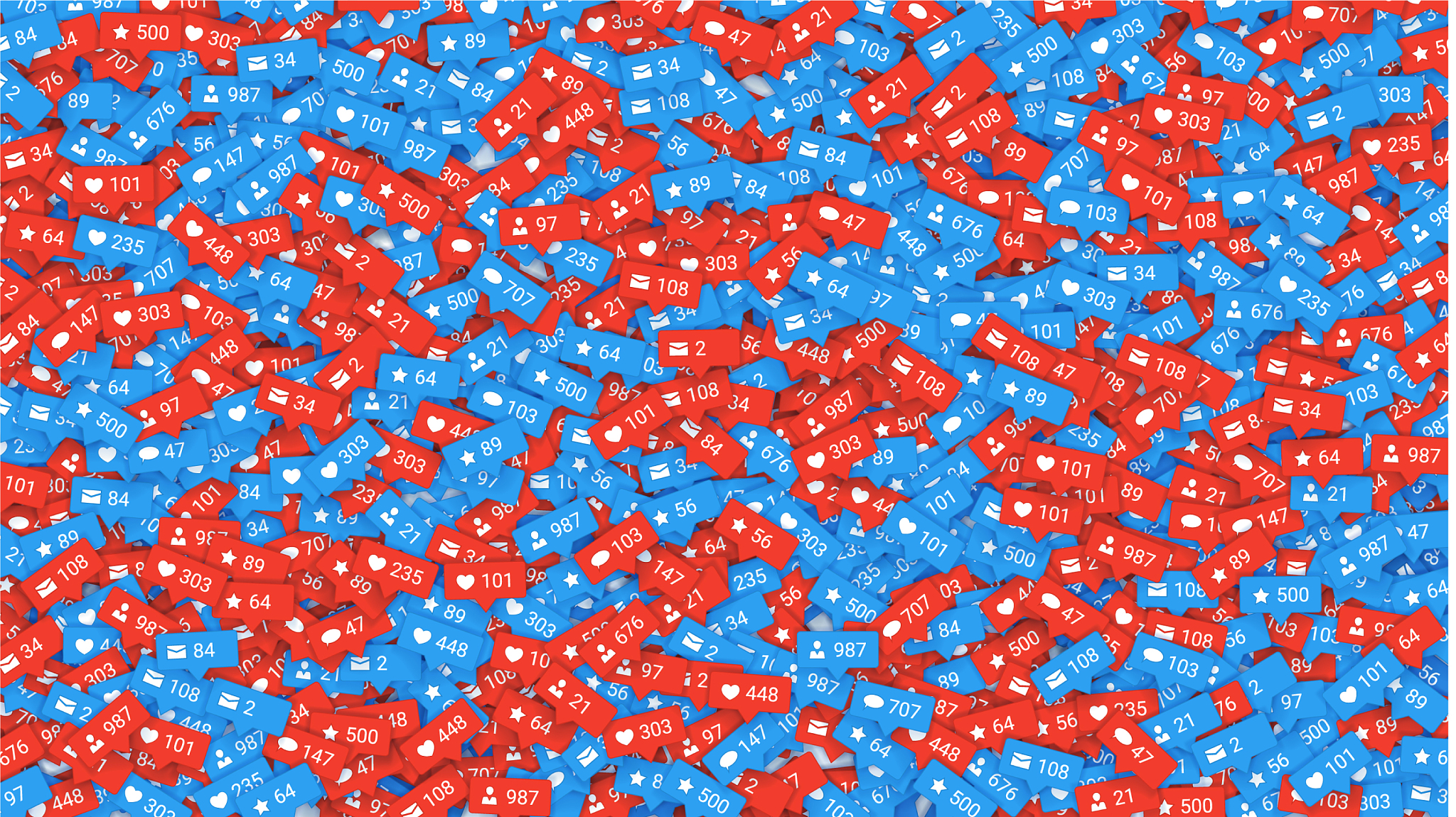 abstract background filled of different icons of