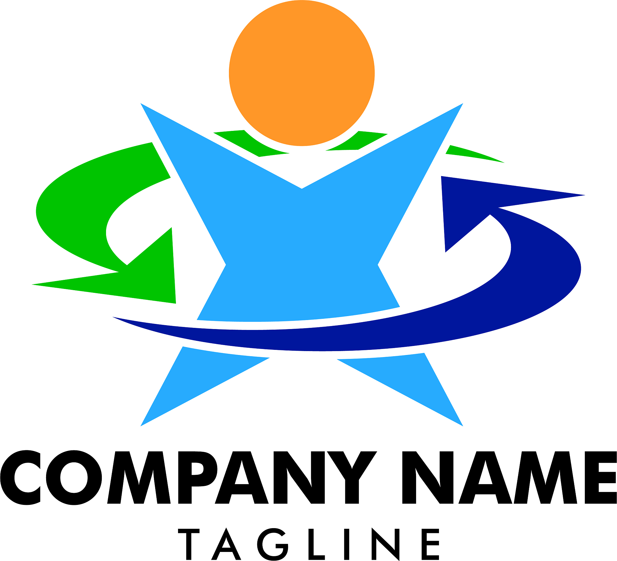 recovery people logo design element