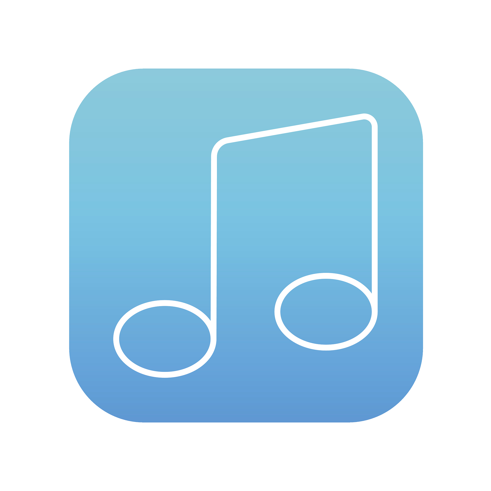 music note line icon