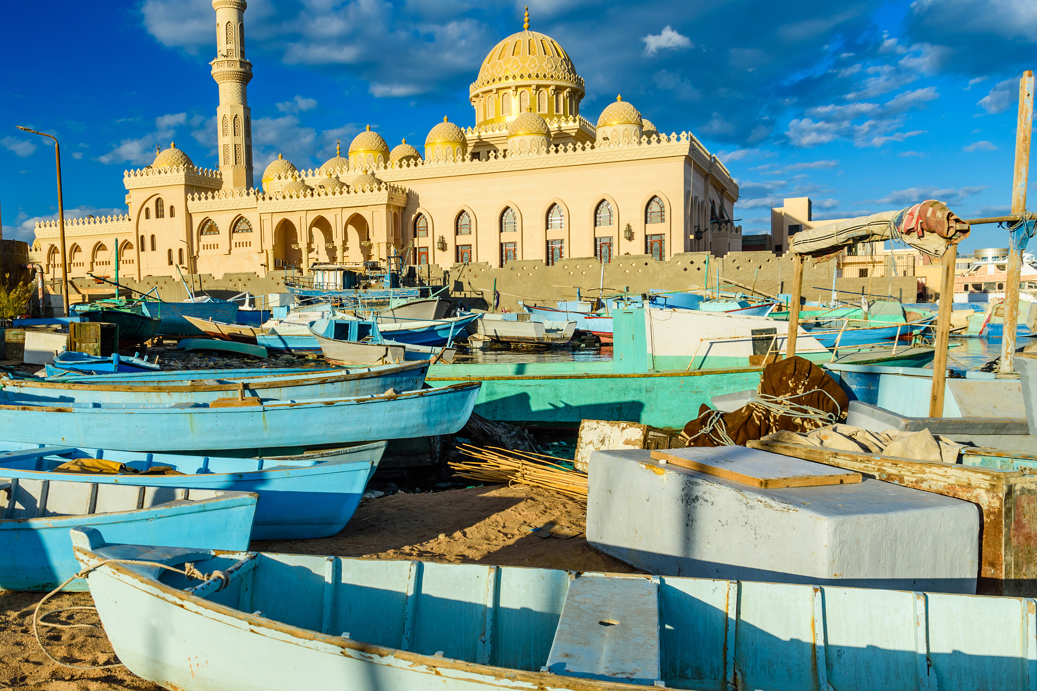 mosque el mina masjid in a hurghada city, egypt