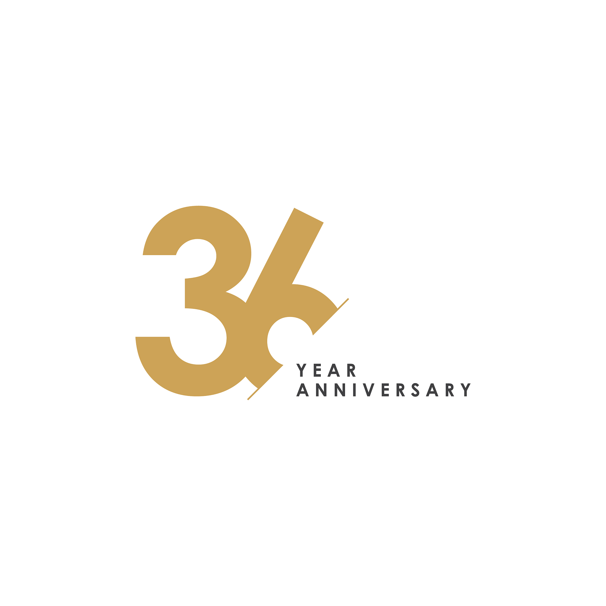 36 year anniversary template design