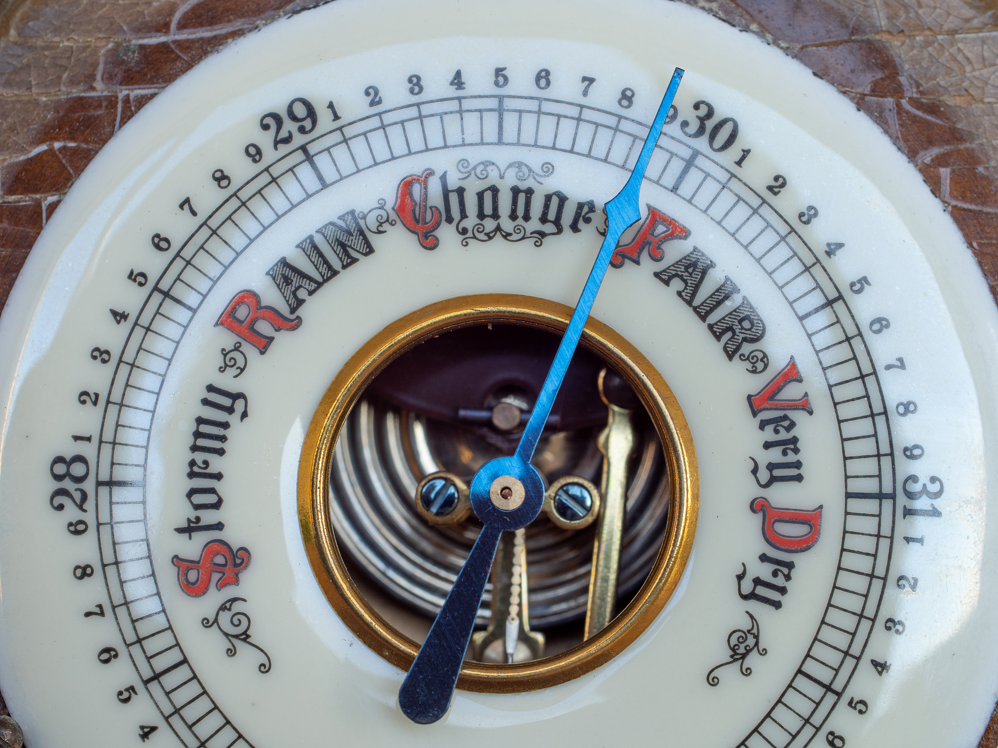 barometer dial.