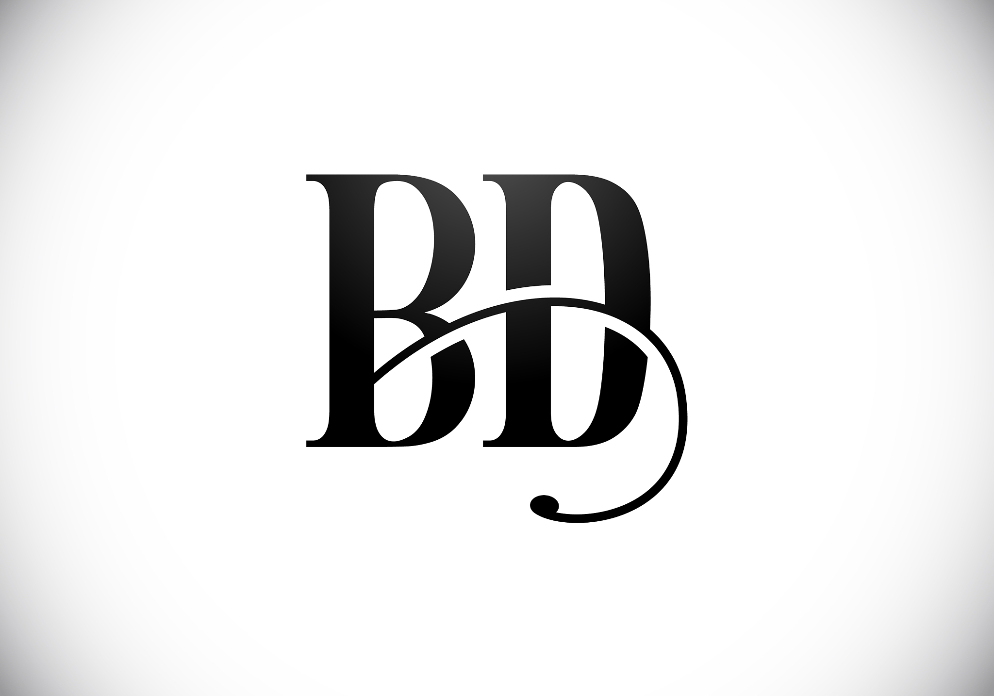 initial monogram letter b d logo design template