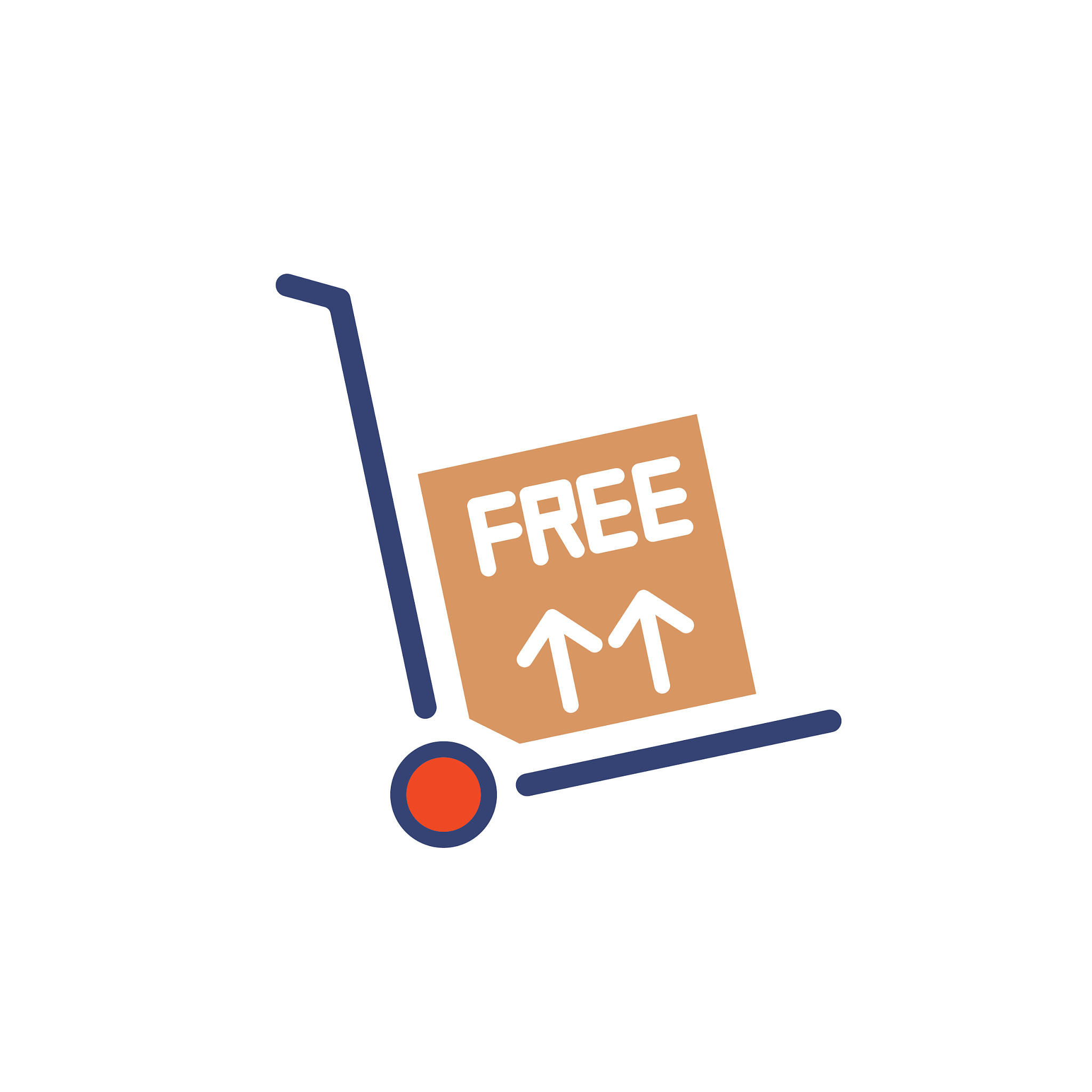 shopping and retail flat design icon - delivery box