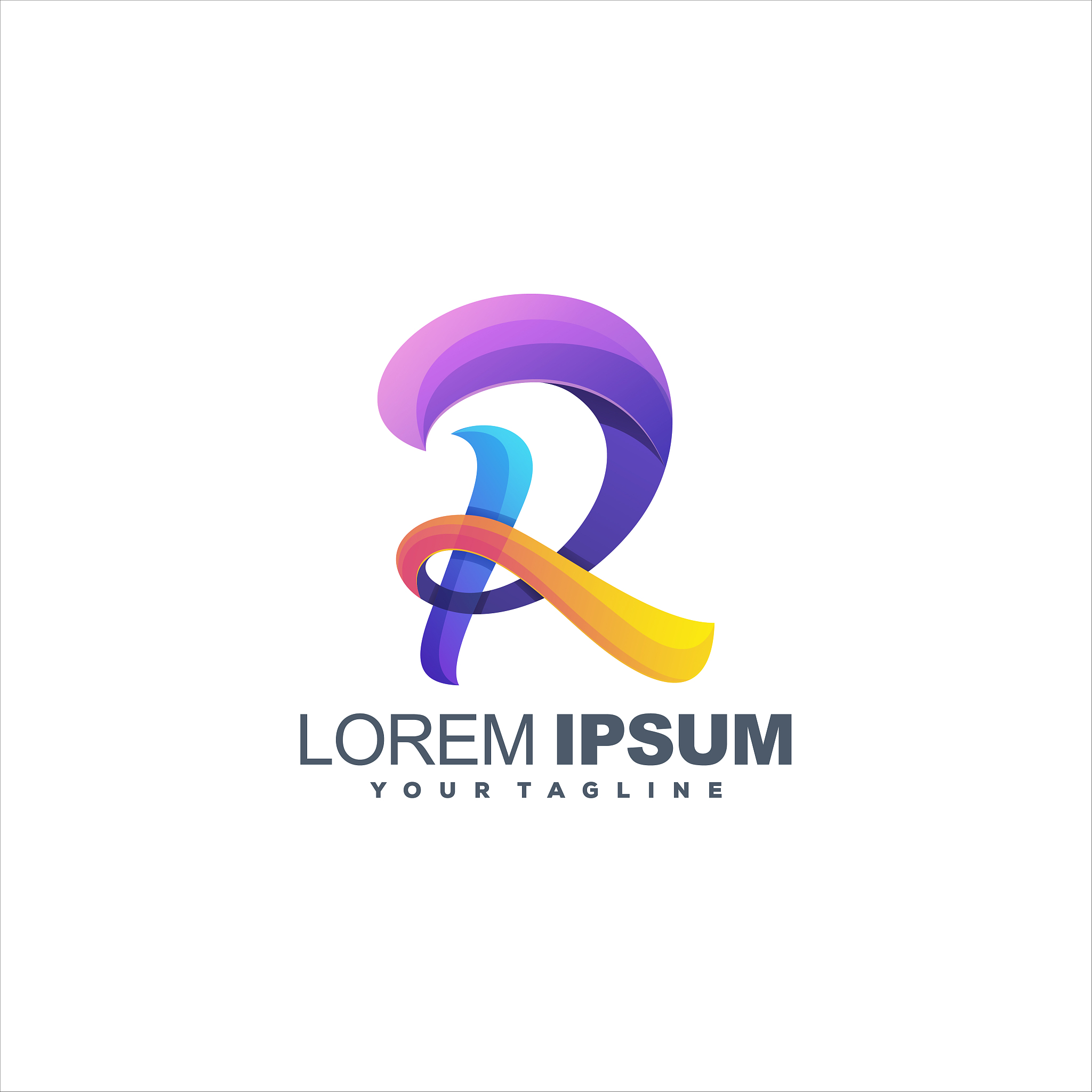 awesome letter r logo design