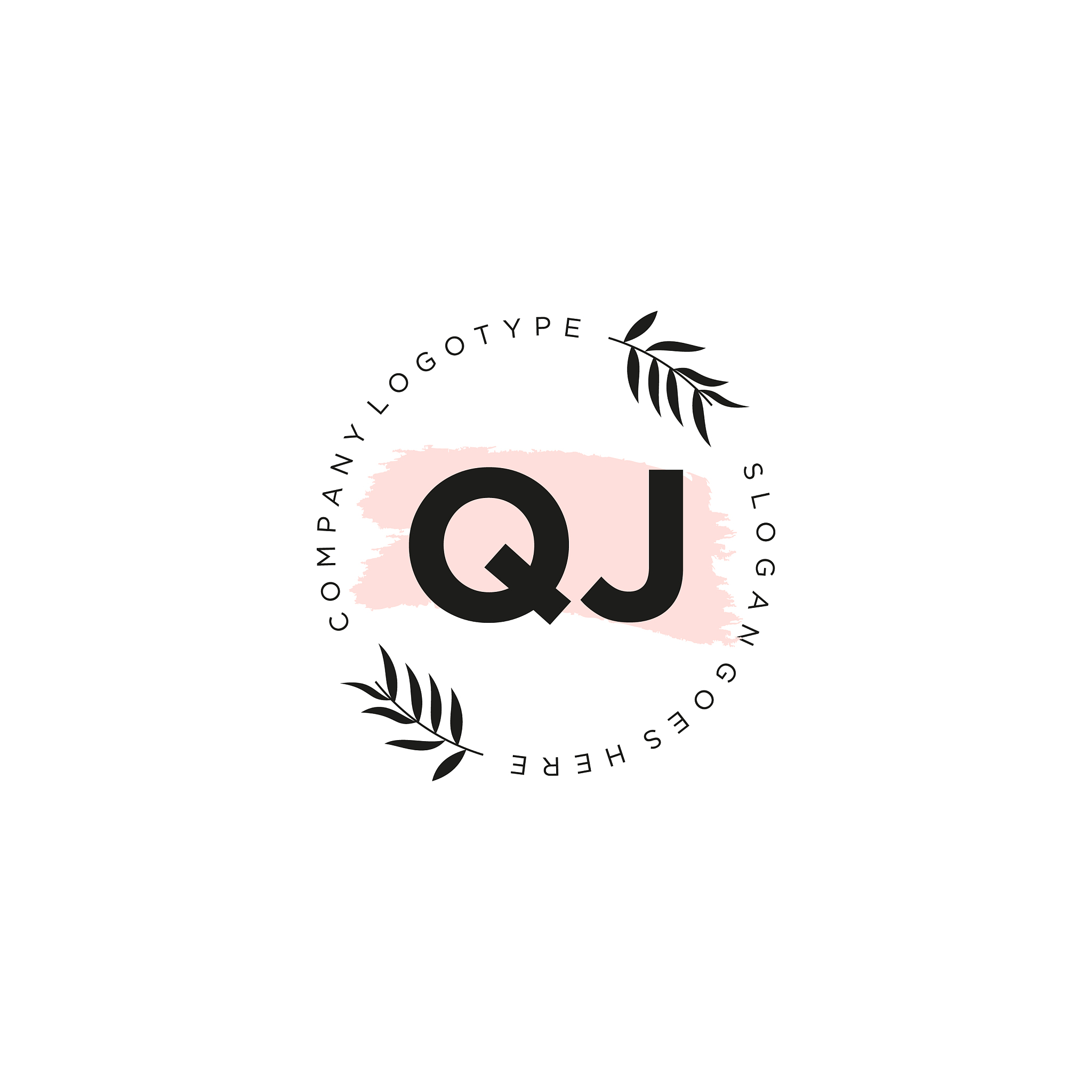 qj letter logo icon design template elements