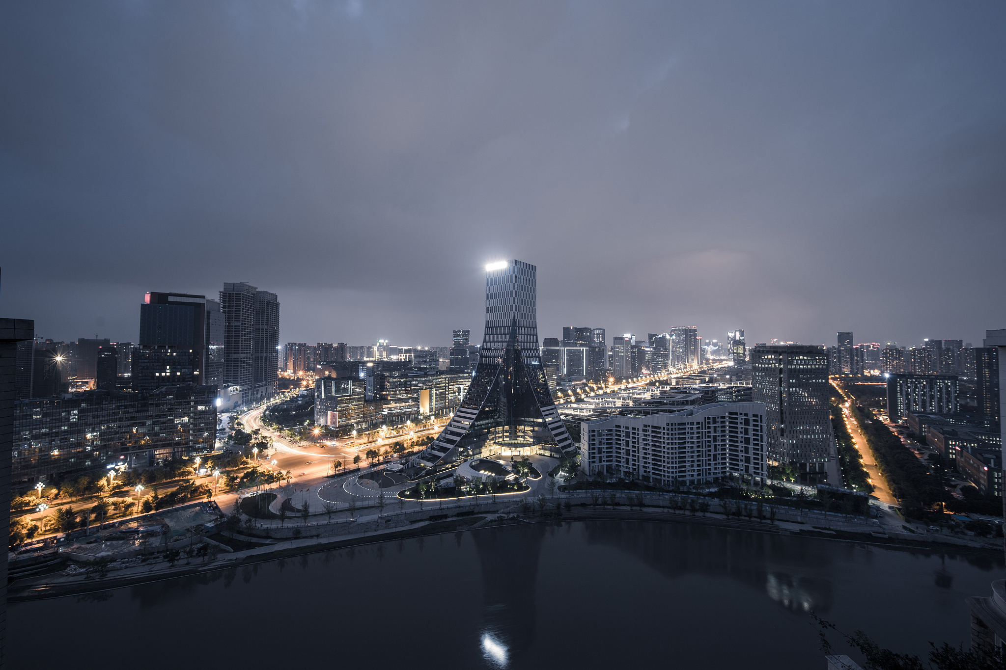 成都市高新区夜景