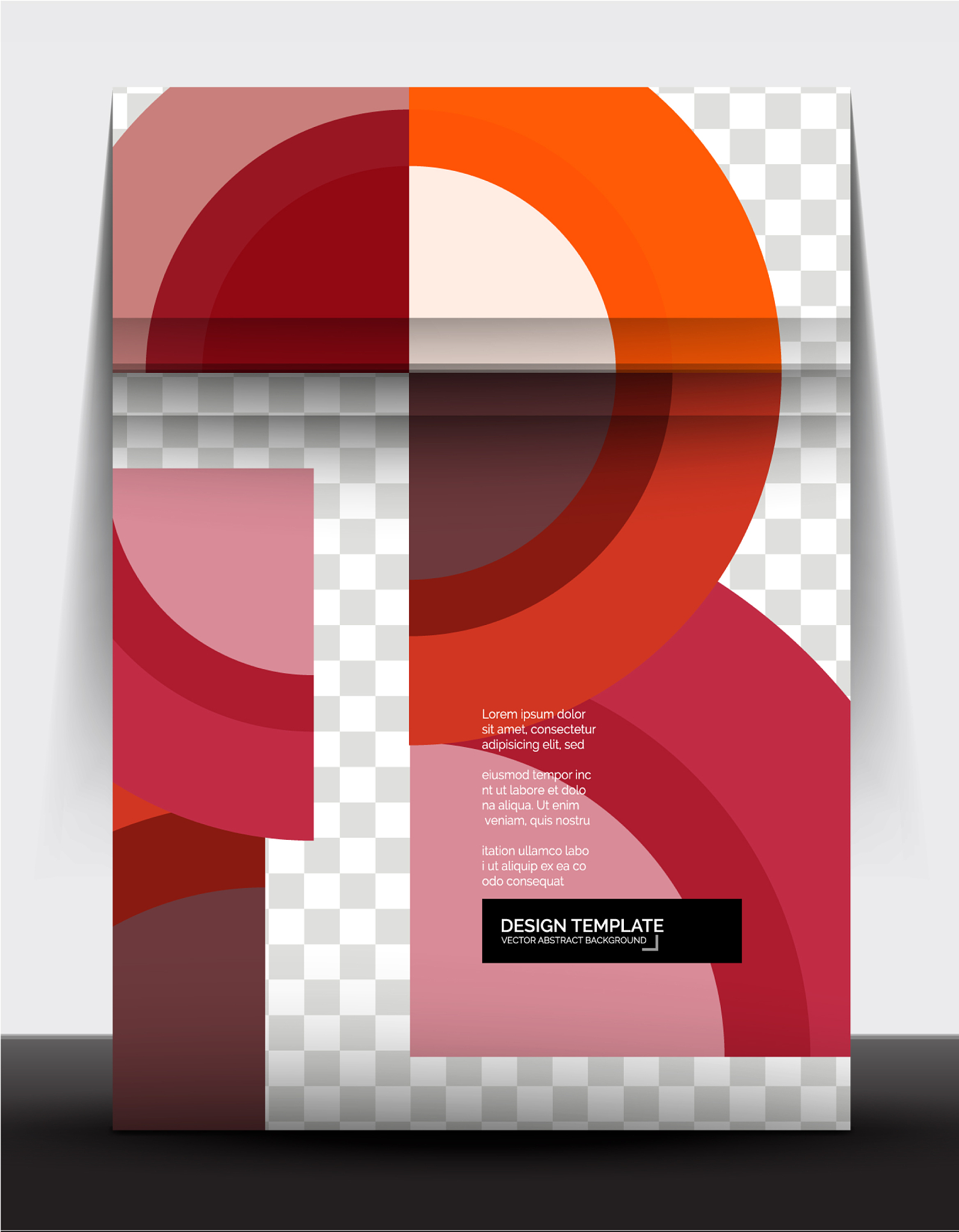 circle design a4 flyer print template annual