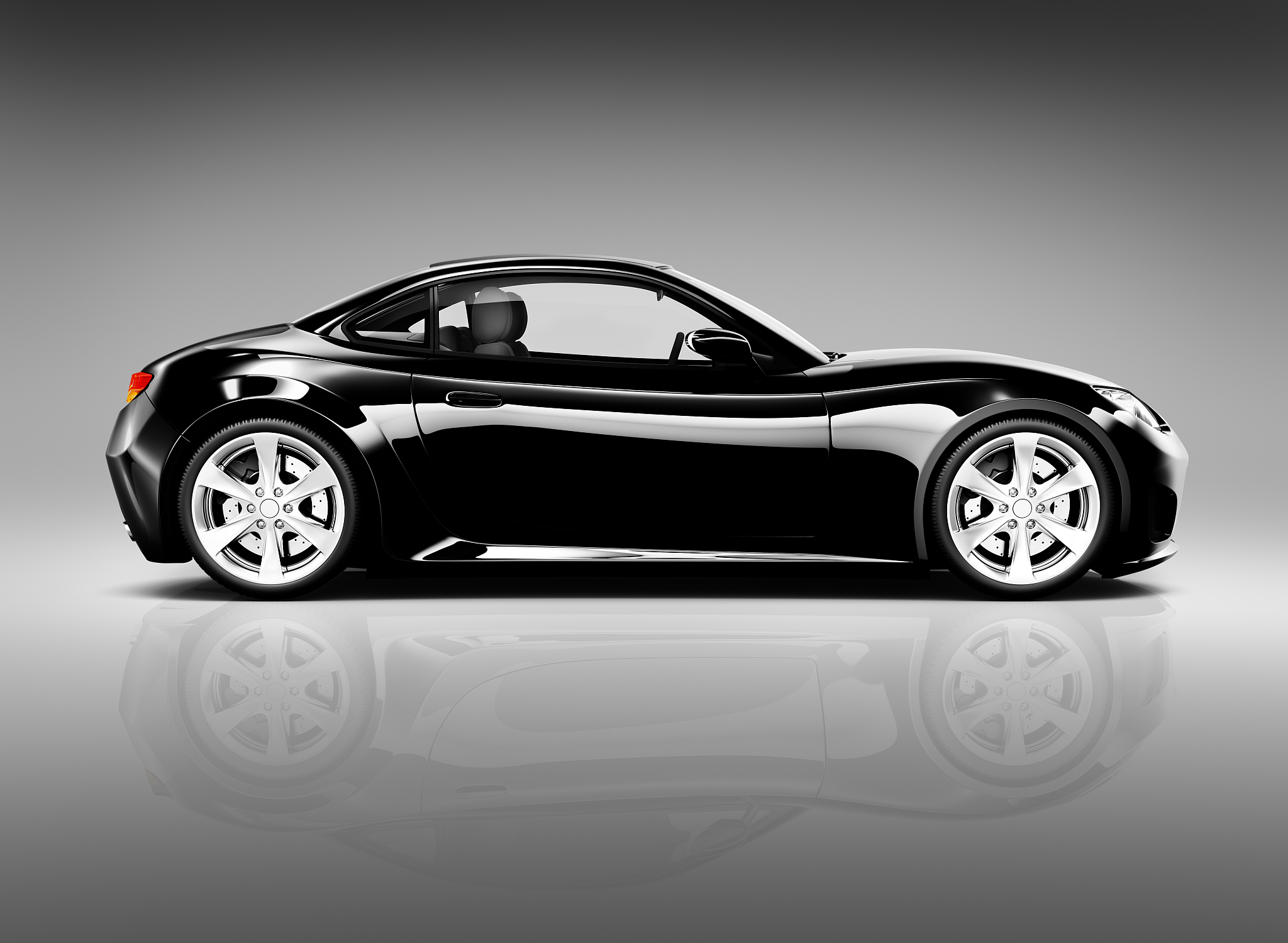 black sport car