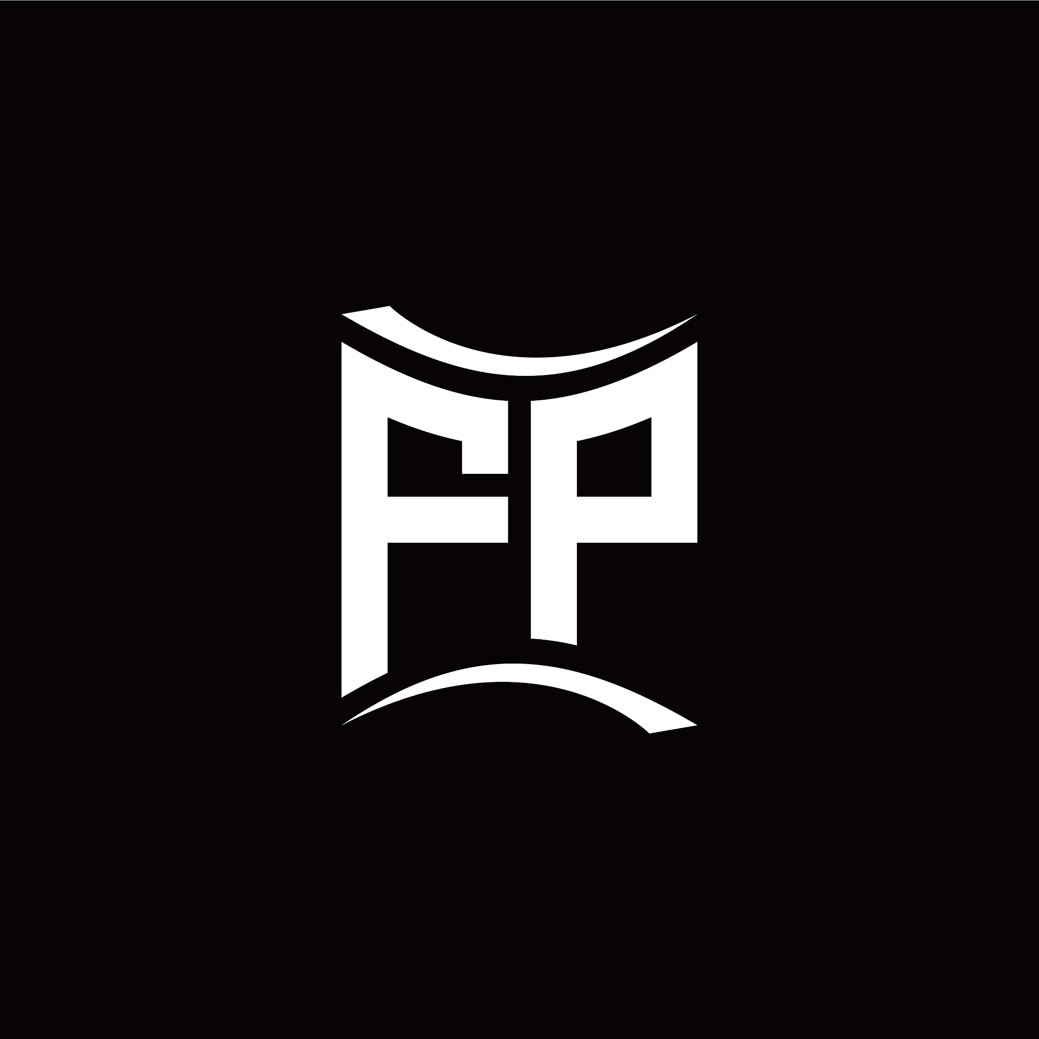 f p initial letter logo design modern template