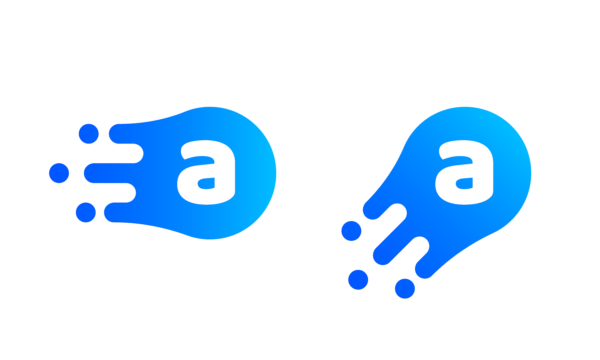 letter a logo abstract liquid bubble drop