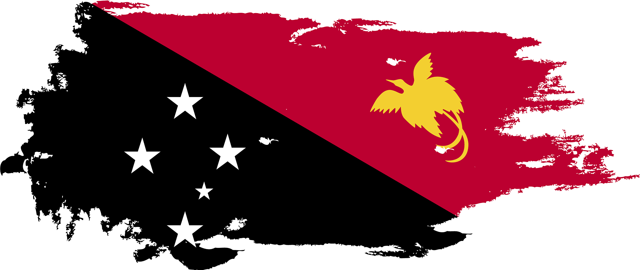 grunge brush stroke with papua new guinea