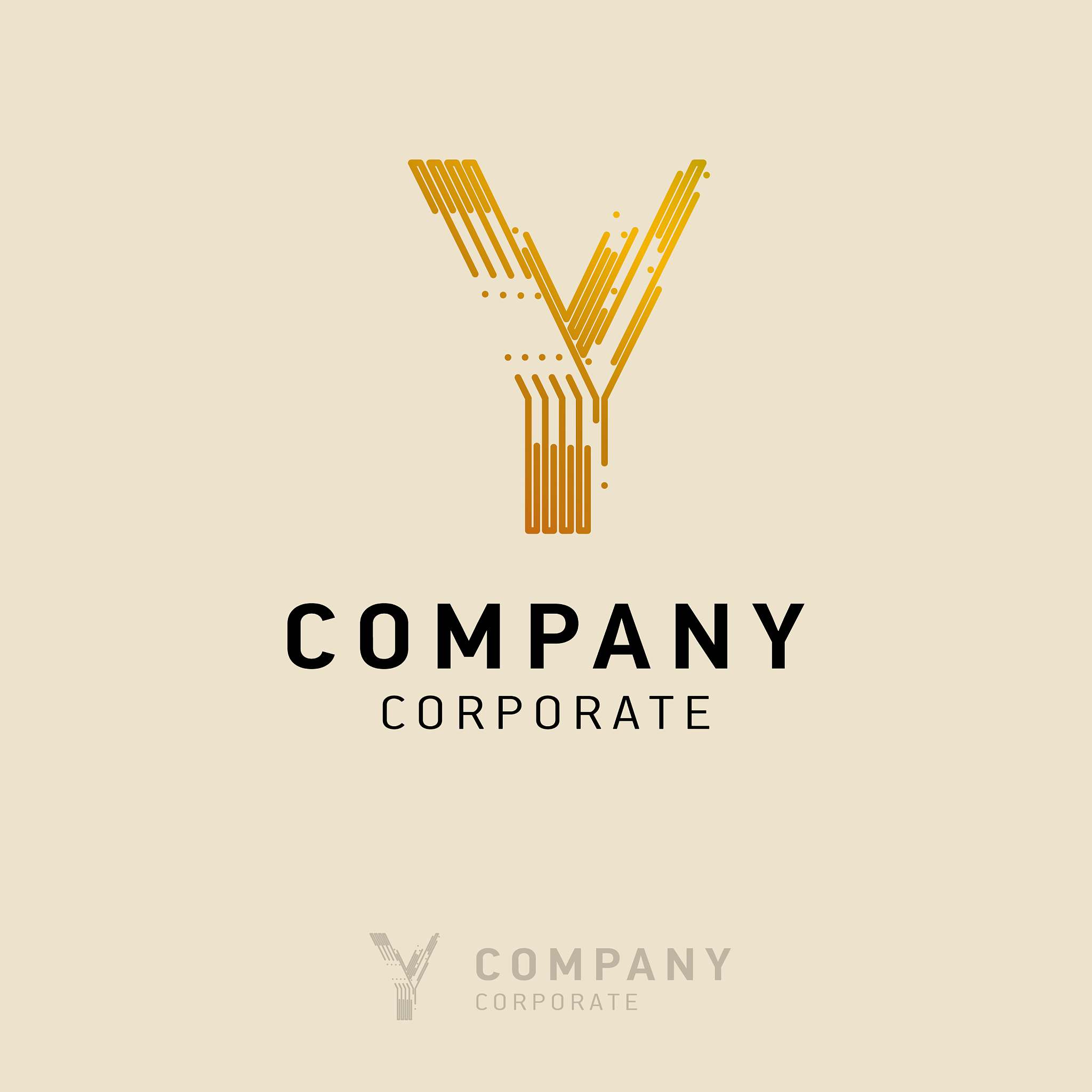 y company logo design with visiting card