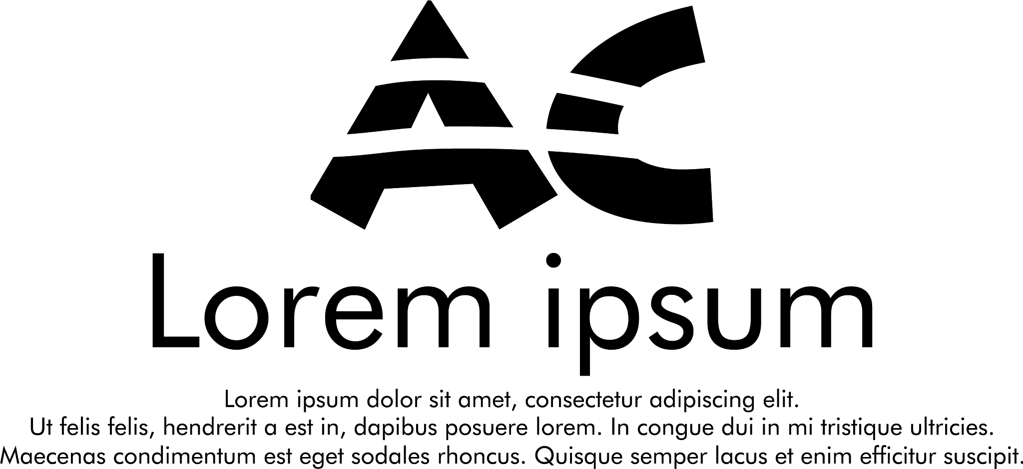 ac initial abstract logo concept for your company