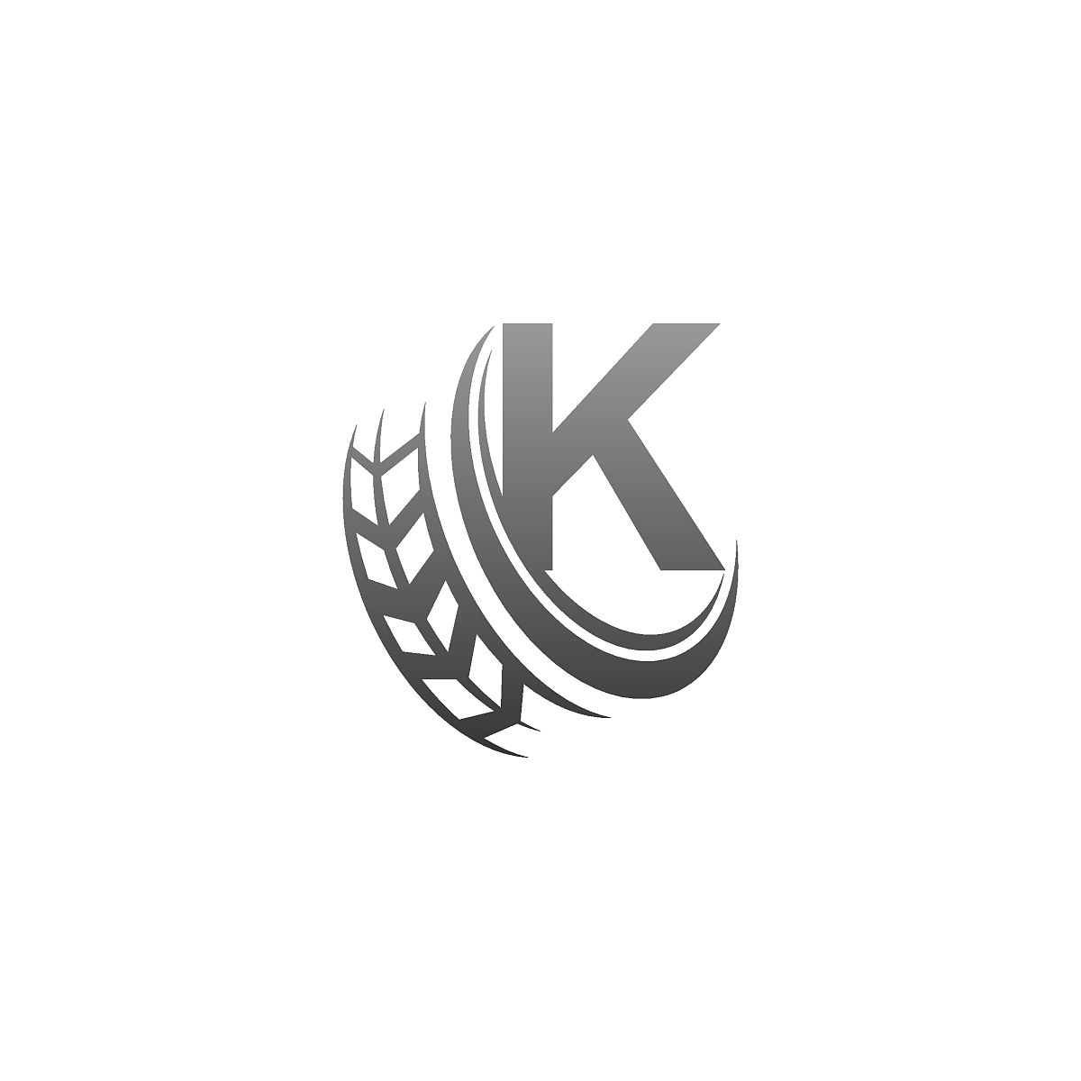 字母k与拖轮图标设计模板插图